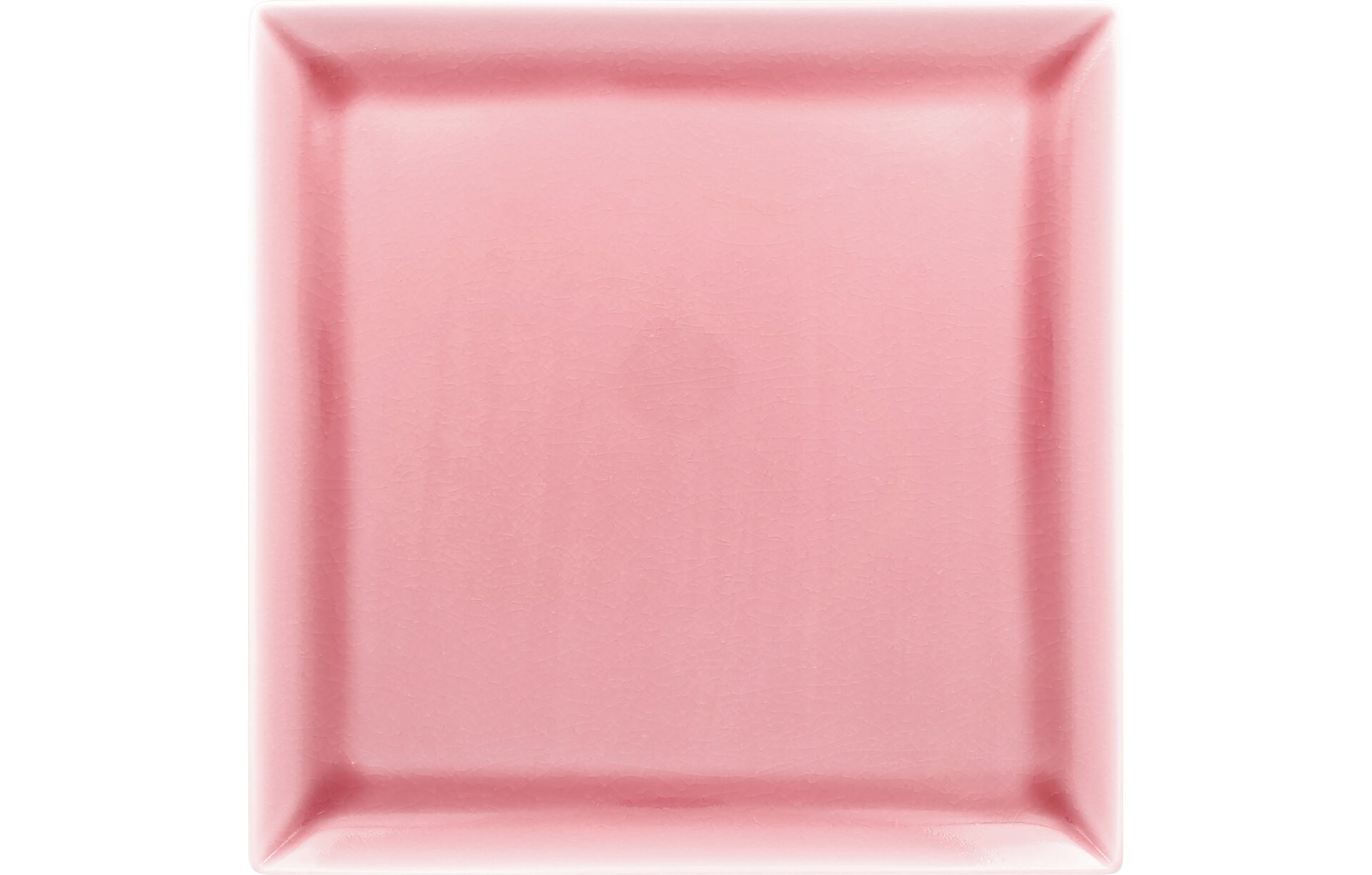 Teller quadratisch 245 mm pink Vintage