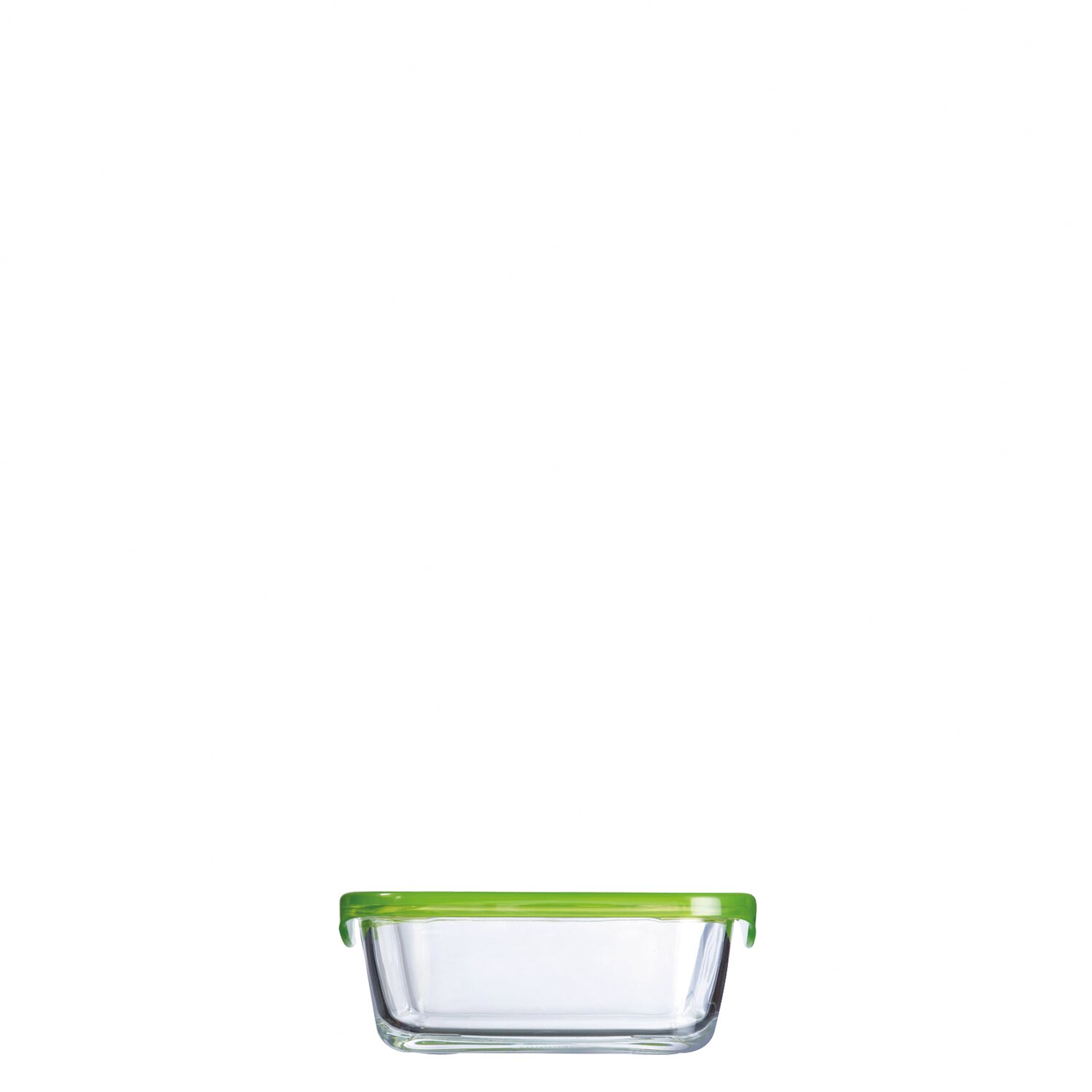 Box 140 x 100 x 55 mm / 0,38 l transparent mit grünem PP Deckel Keep´n