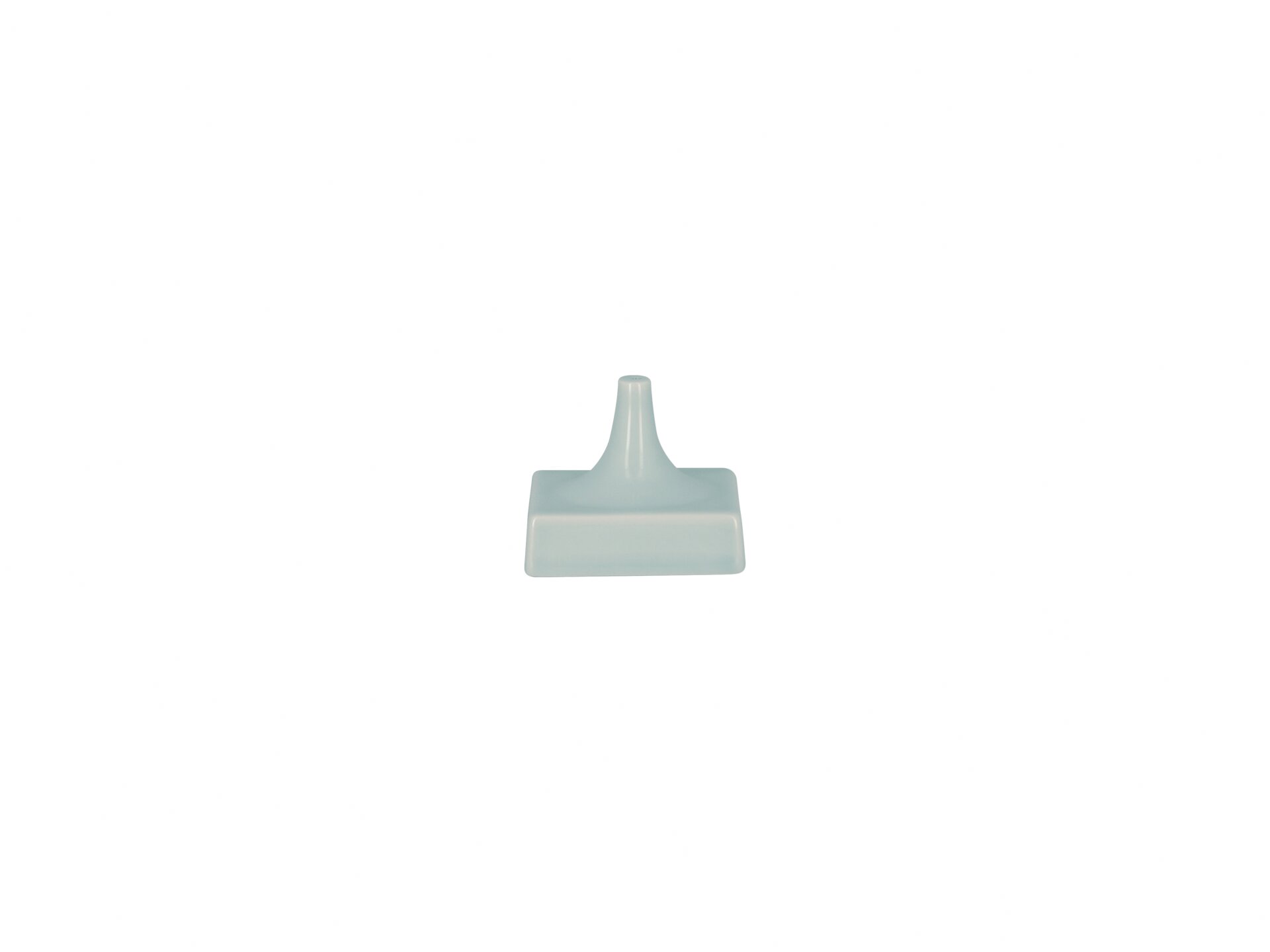 Porzellanbasis quadratisch mit 1 Loch 70 x 70 mm türkis