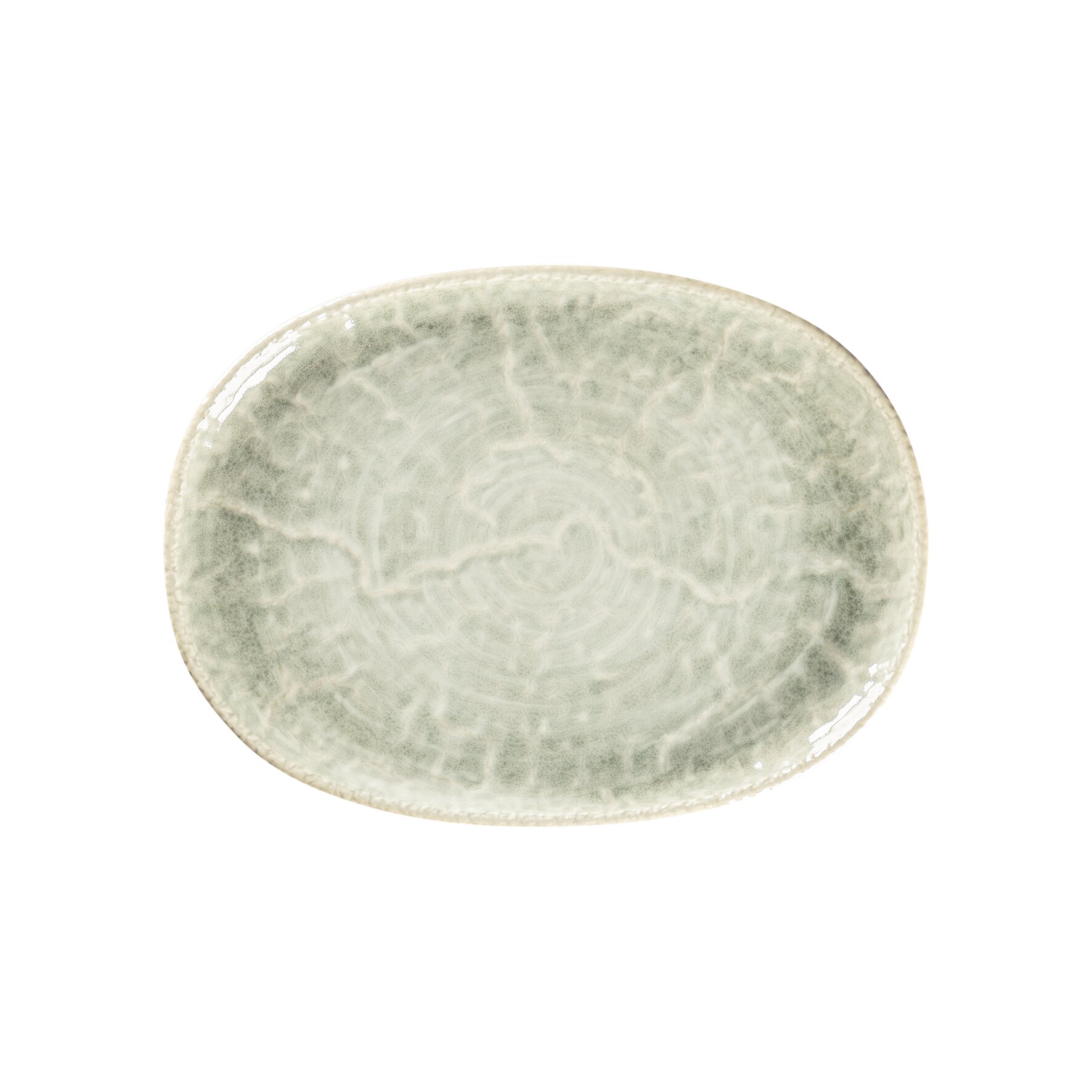 Coupplatte oval 280 x 205 mm Celadon green Krush Celadon Green