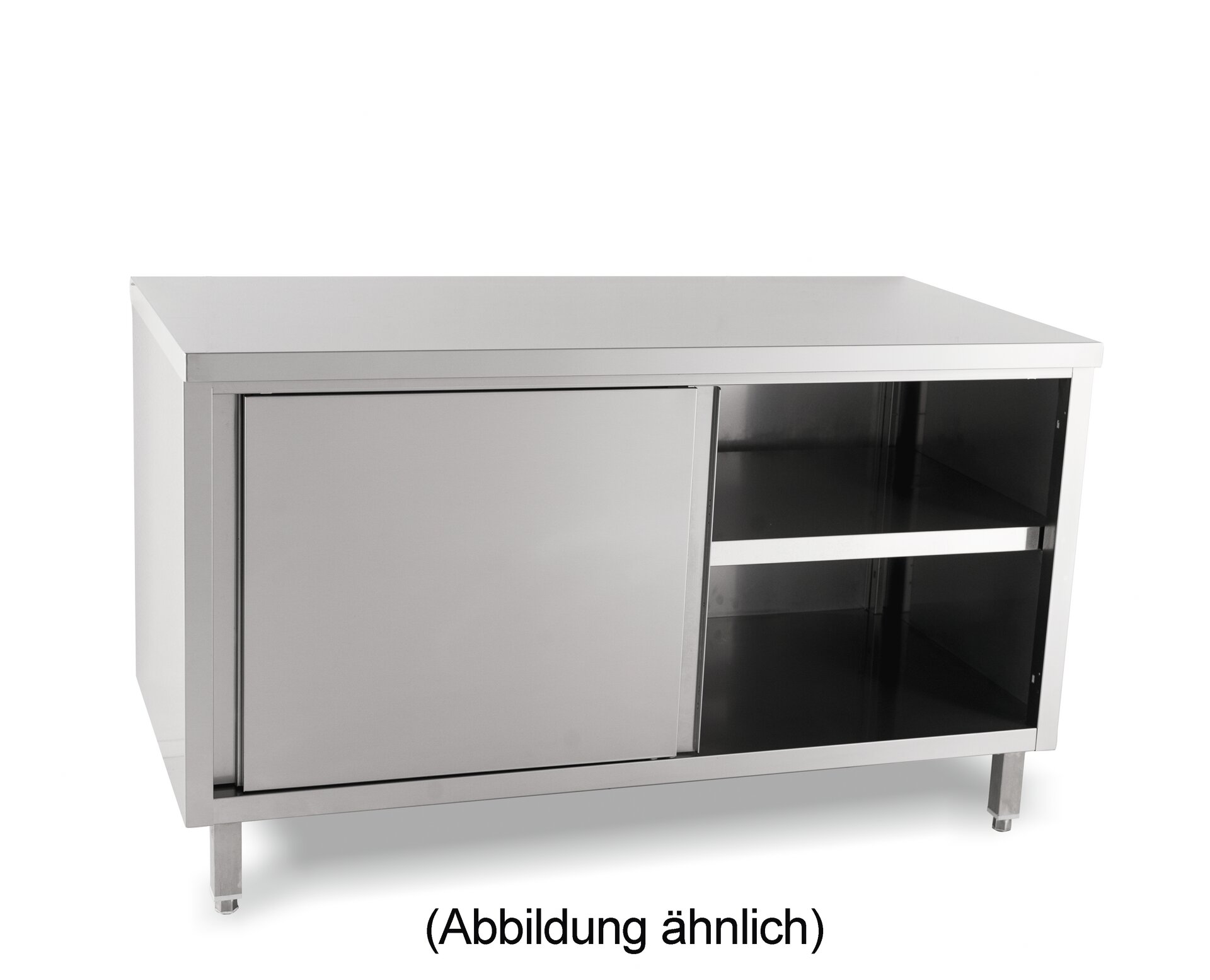 Durchreicheschrank mit Schiebetüren ohne Aufkantung 1400 x 600 x 850 mm