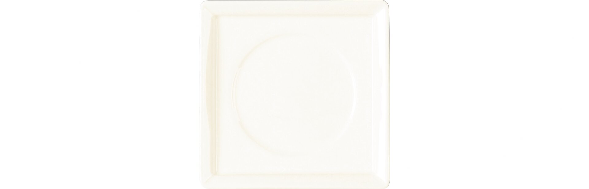 Untertasse quadratisch 140 x 140 mm für Frühstückstasse crème
