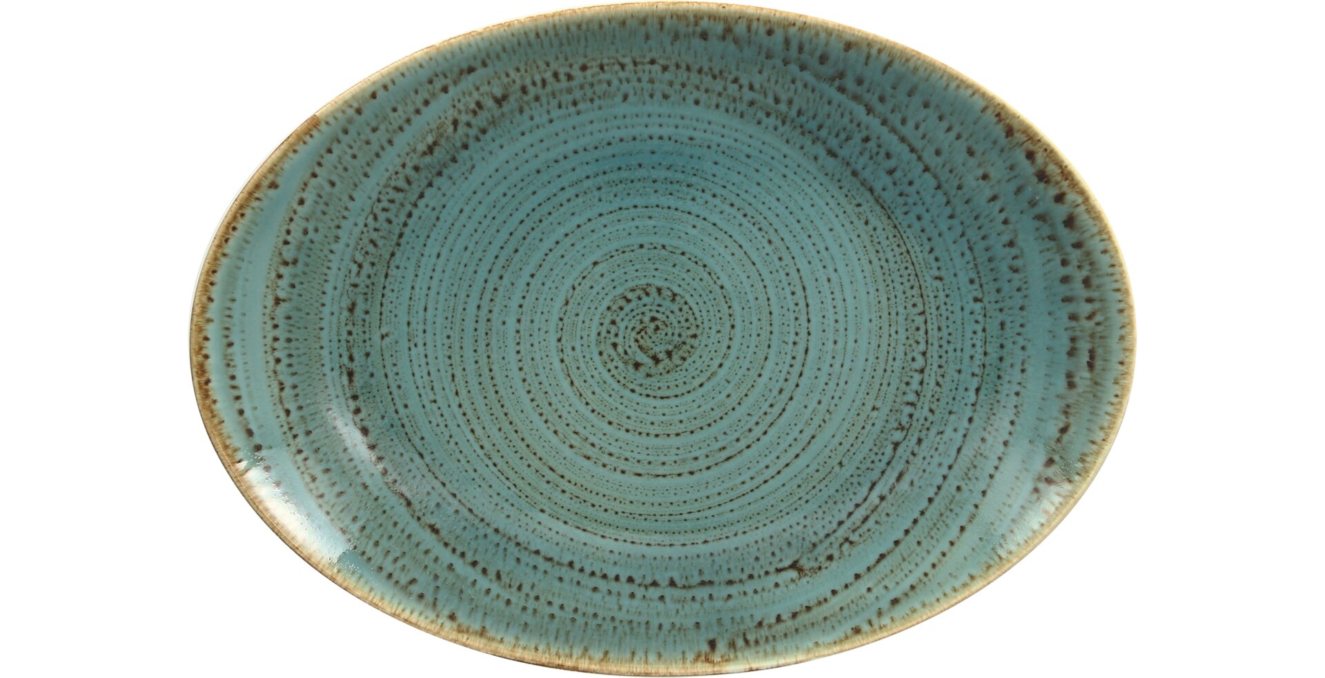 Platte oval 320 x 230 mm lagoon