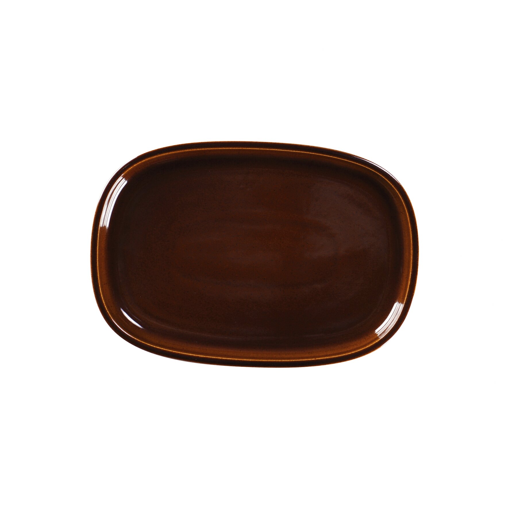 Platte oval flach 261 x 180 mm honey brown Ease Honey Brown
