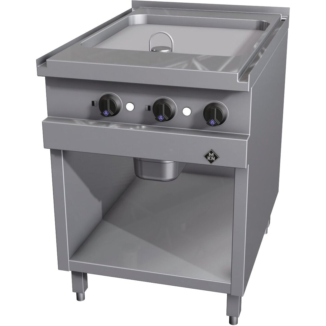 Elektro-Griddleplatte glatt / 1 Supra /  Bratfläche 500 x 540 mm