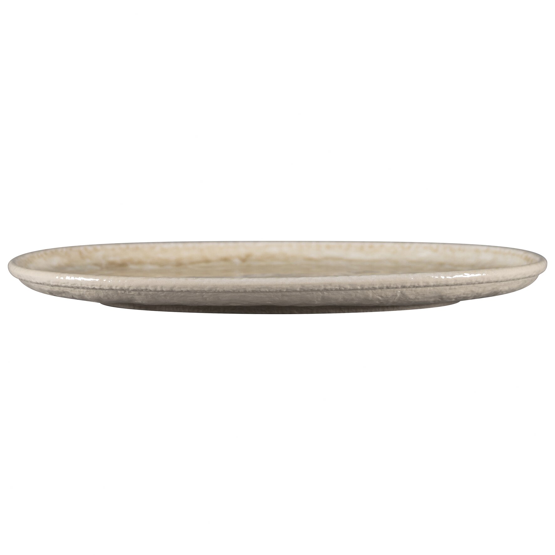 Coupplatte oval 320 x 240 mm Vanilla beige Krush Vanilla Beige