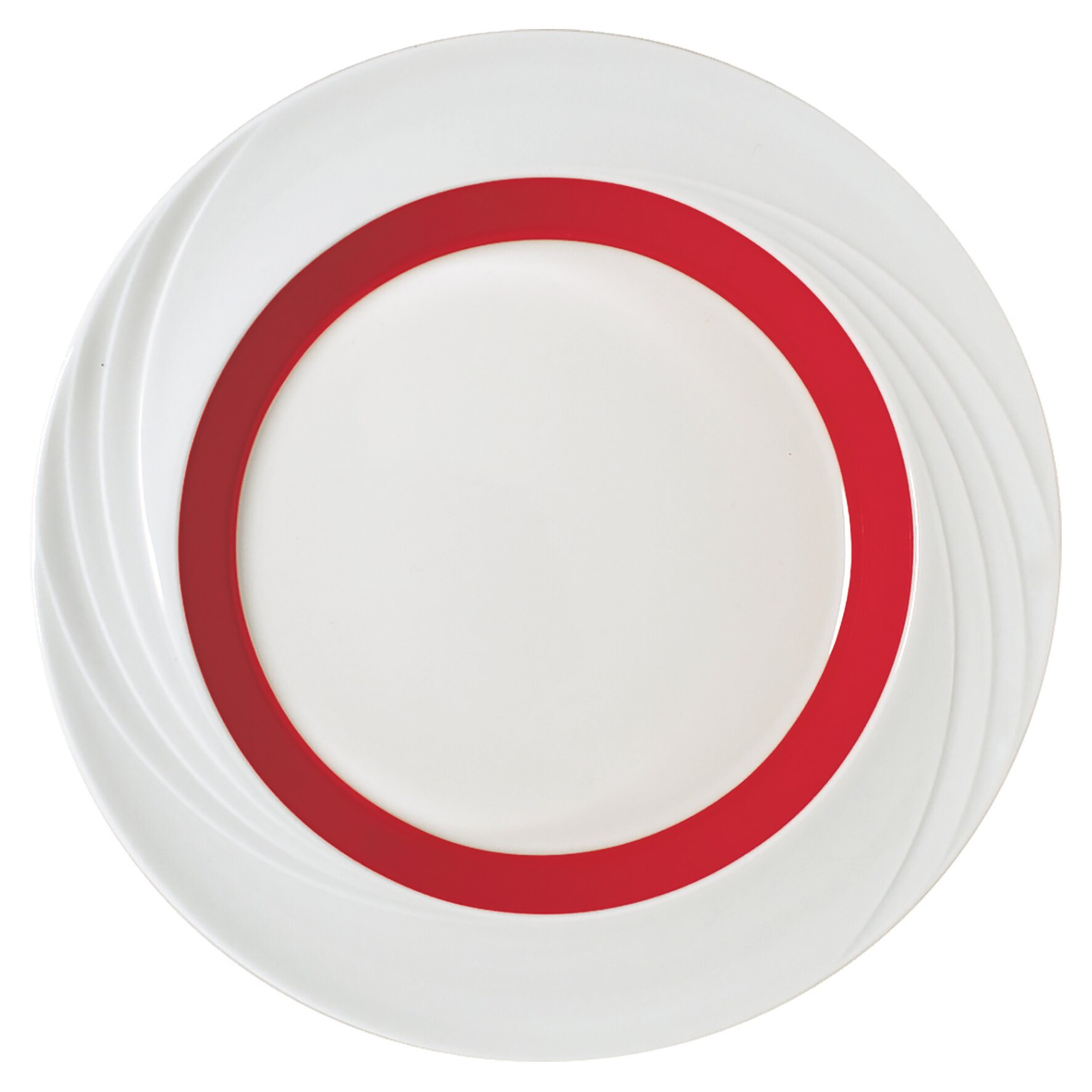 Spezialteller flach mit Fahne 241 mm rot Donna Senior