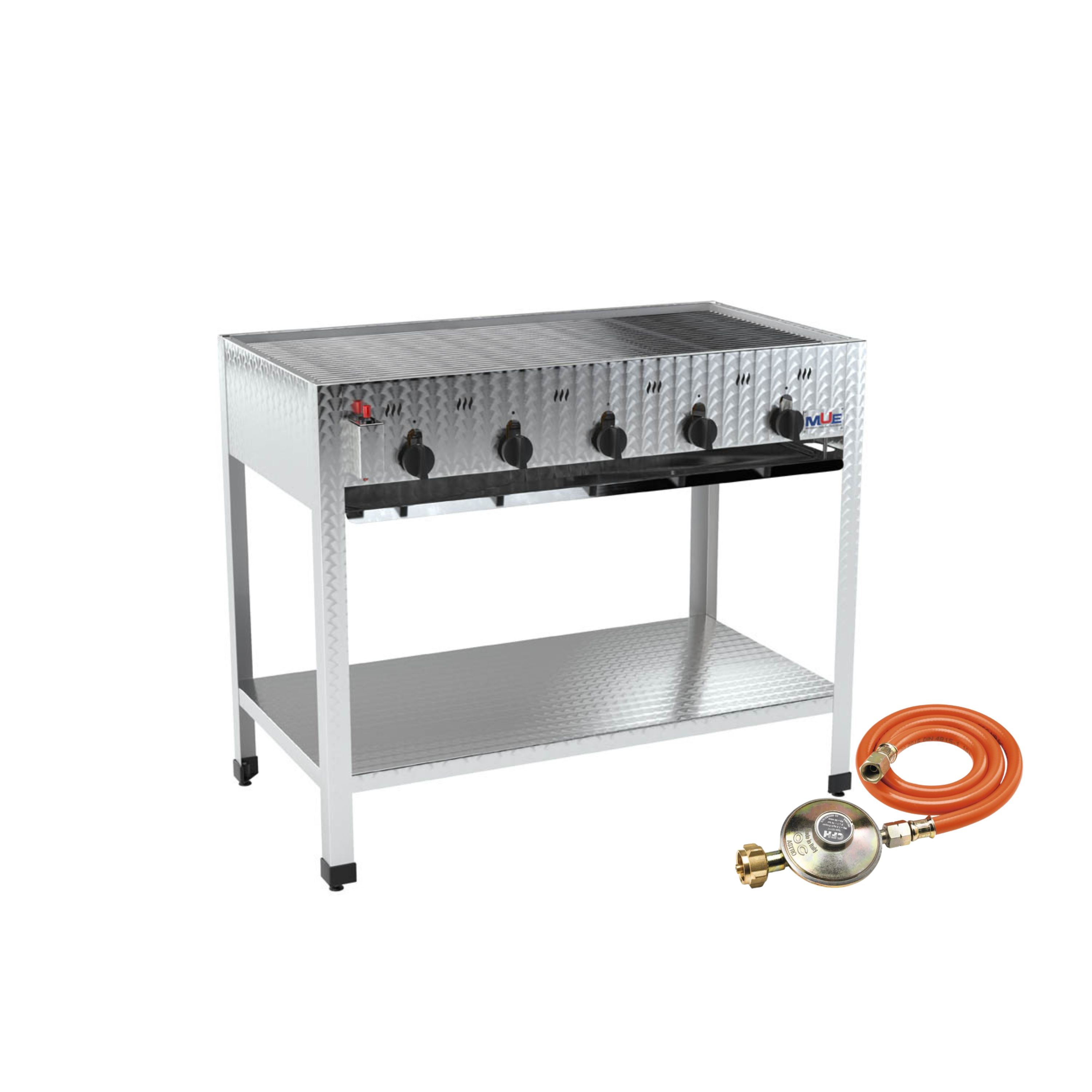 Profi Edelstahl Stand-Grill 98 x 53 x 83 cm