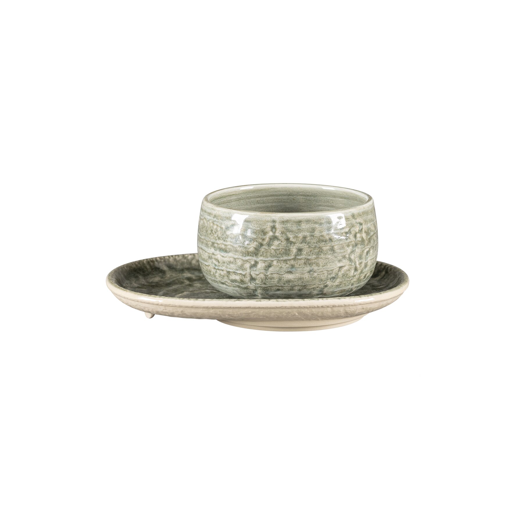 Untertasse oval 190 x 140 mm Sage green Krush Sage Green