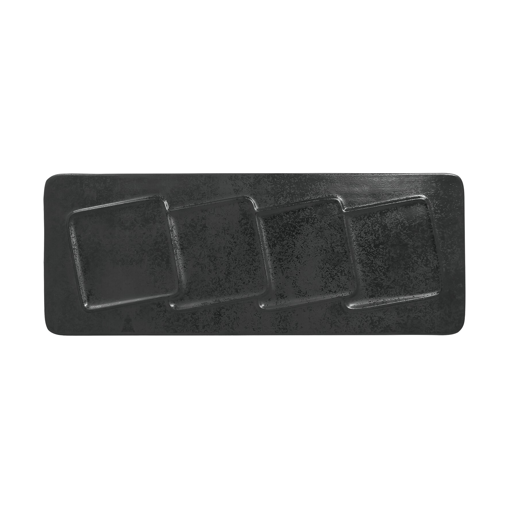Teller rechteckig mit 4 Zonen create 370 x 140 mm schwarz
