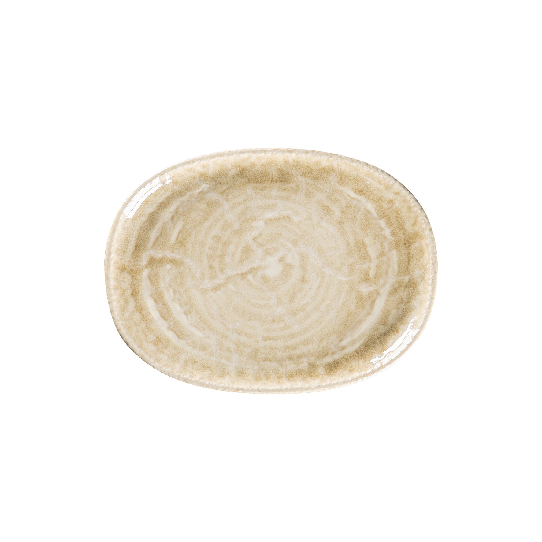 Coupplatte oval 250 x 190 mm Vanilla beige Krush Vanilla Beige