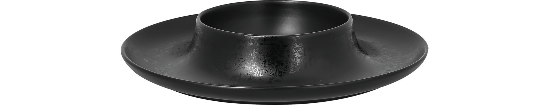 Teller rund mit Mittelteil tief ashore 250 mm schwarz
