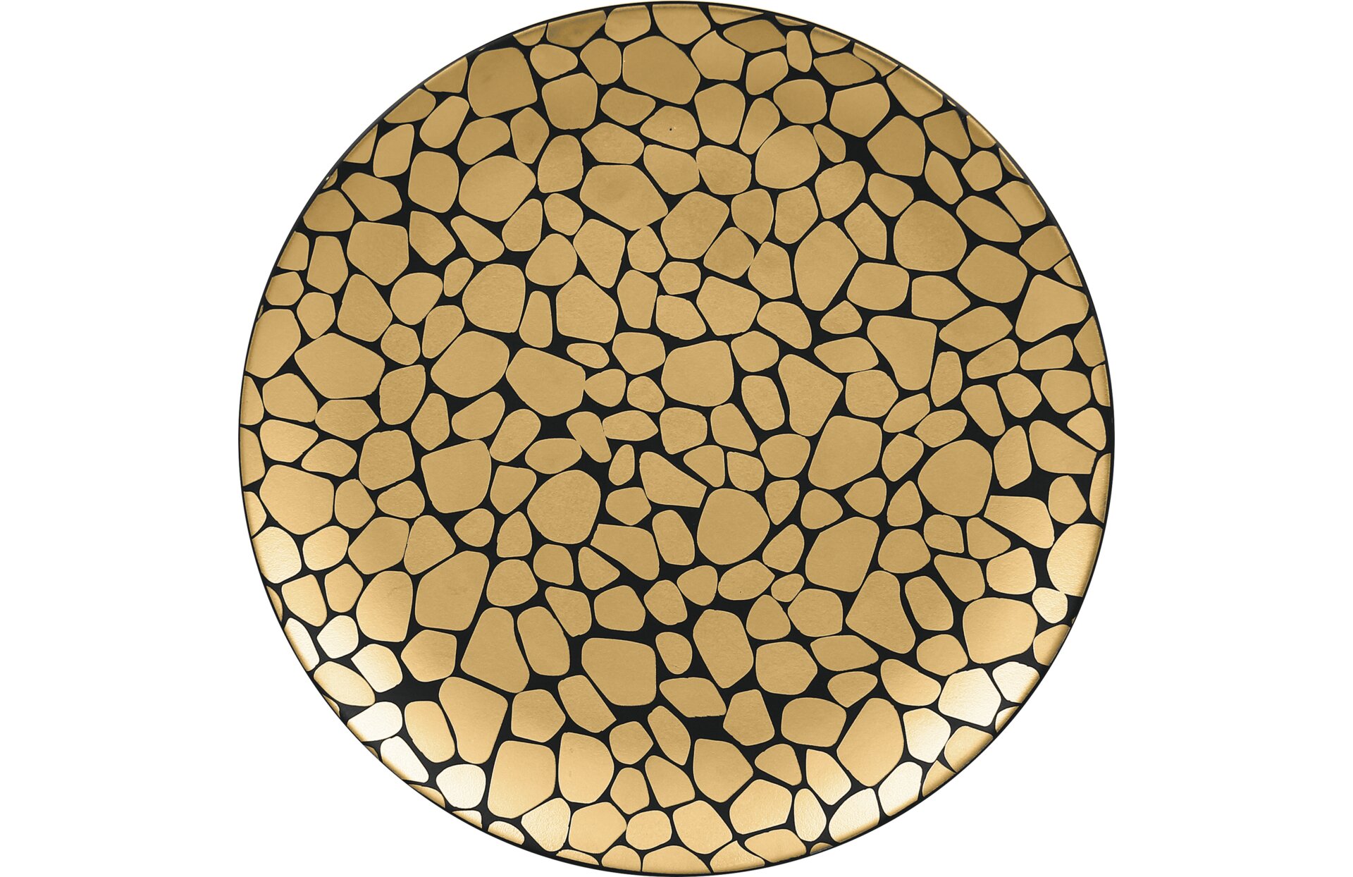 Coupteller flach 270 mm schwarz / gold