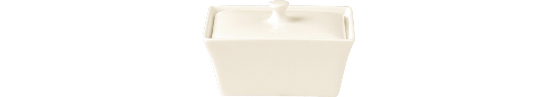 Terrine rechteckig mit Deckel 117 x 92 x 70 mm / 0,20 l crème