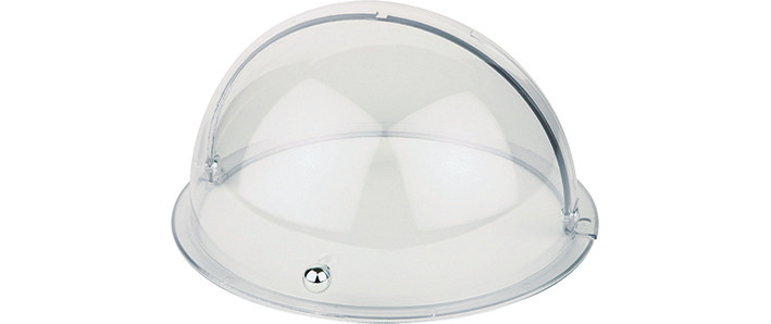 Rolltop-Haube rund 380 x 380 x 200 mm glasklarer Kunststoff