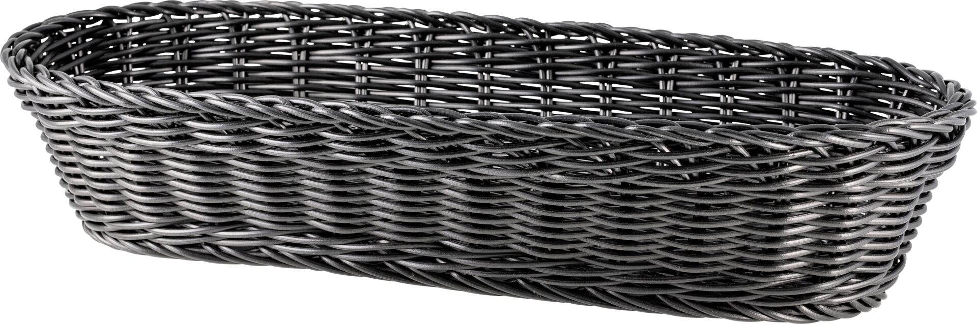 Korb länglich 37x15x8cm schwarz