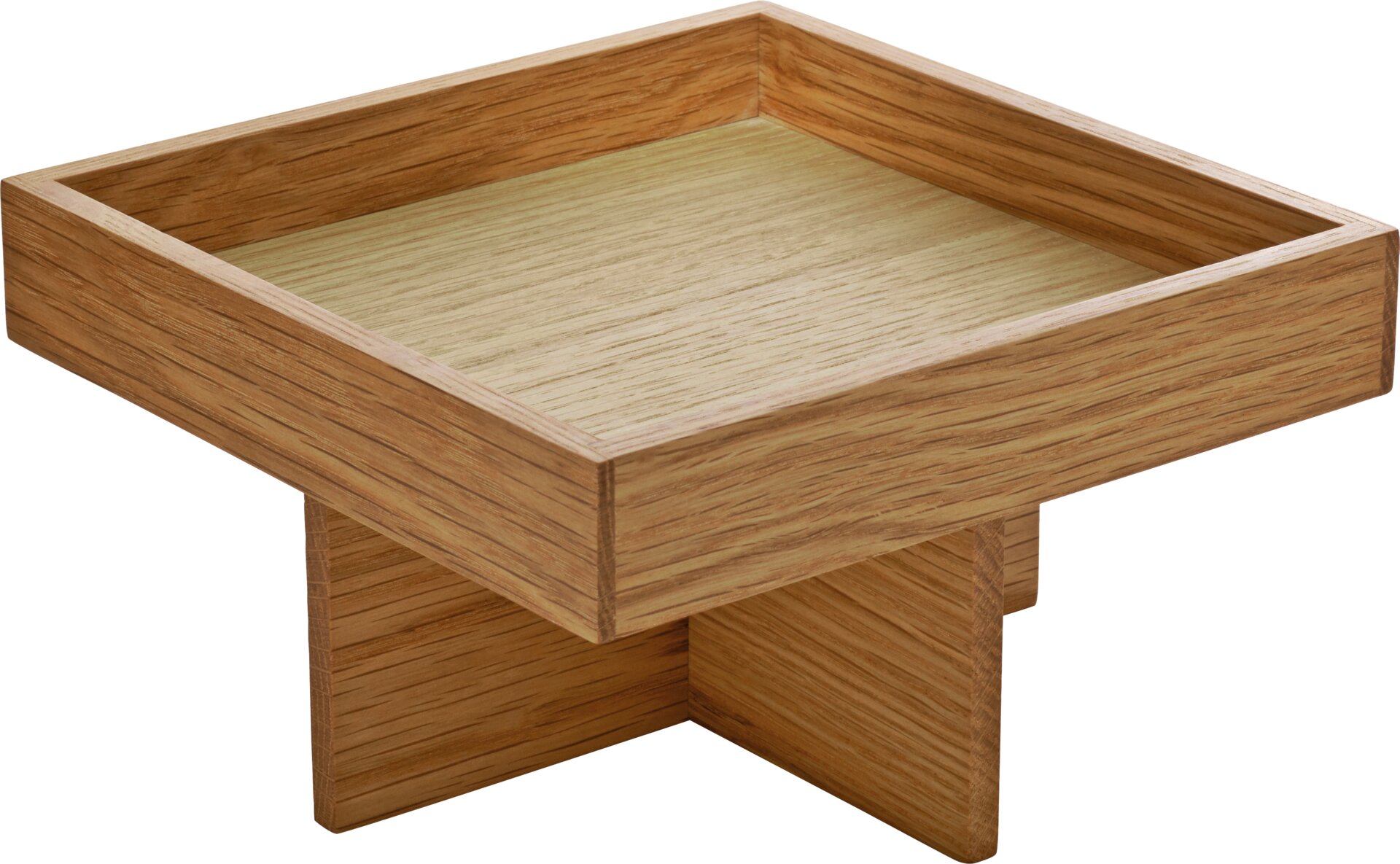 Menage eckig 180 x 180 mm Eiche auf Fuß 80 mm Ananti
