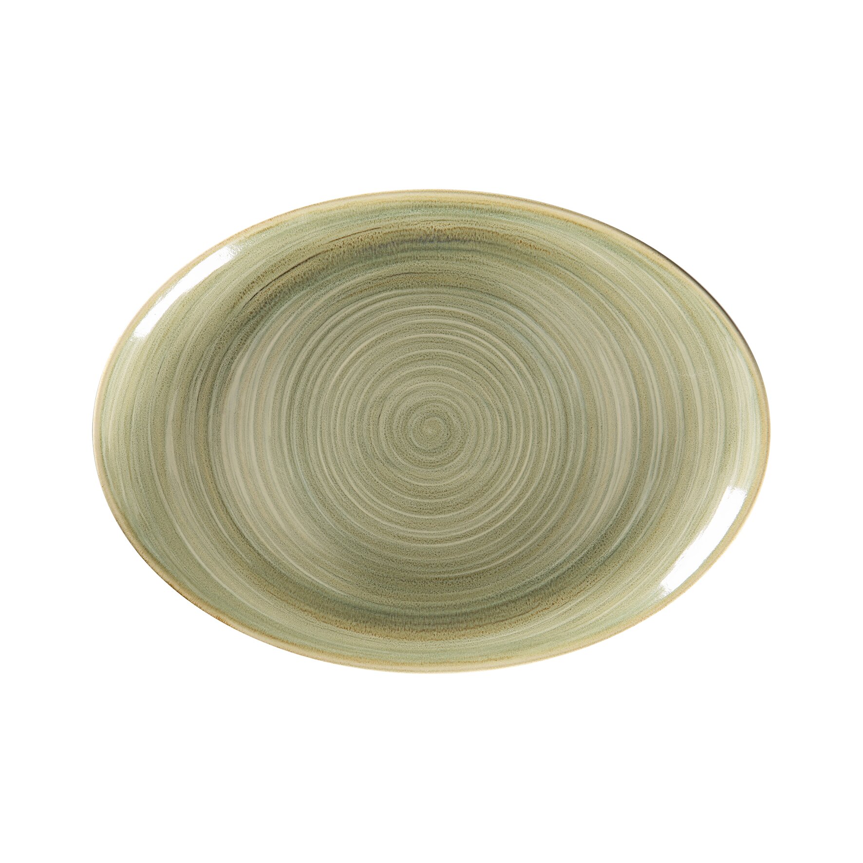 Platte oval 320 x 230 mm emerald green Spot Emerald Green
