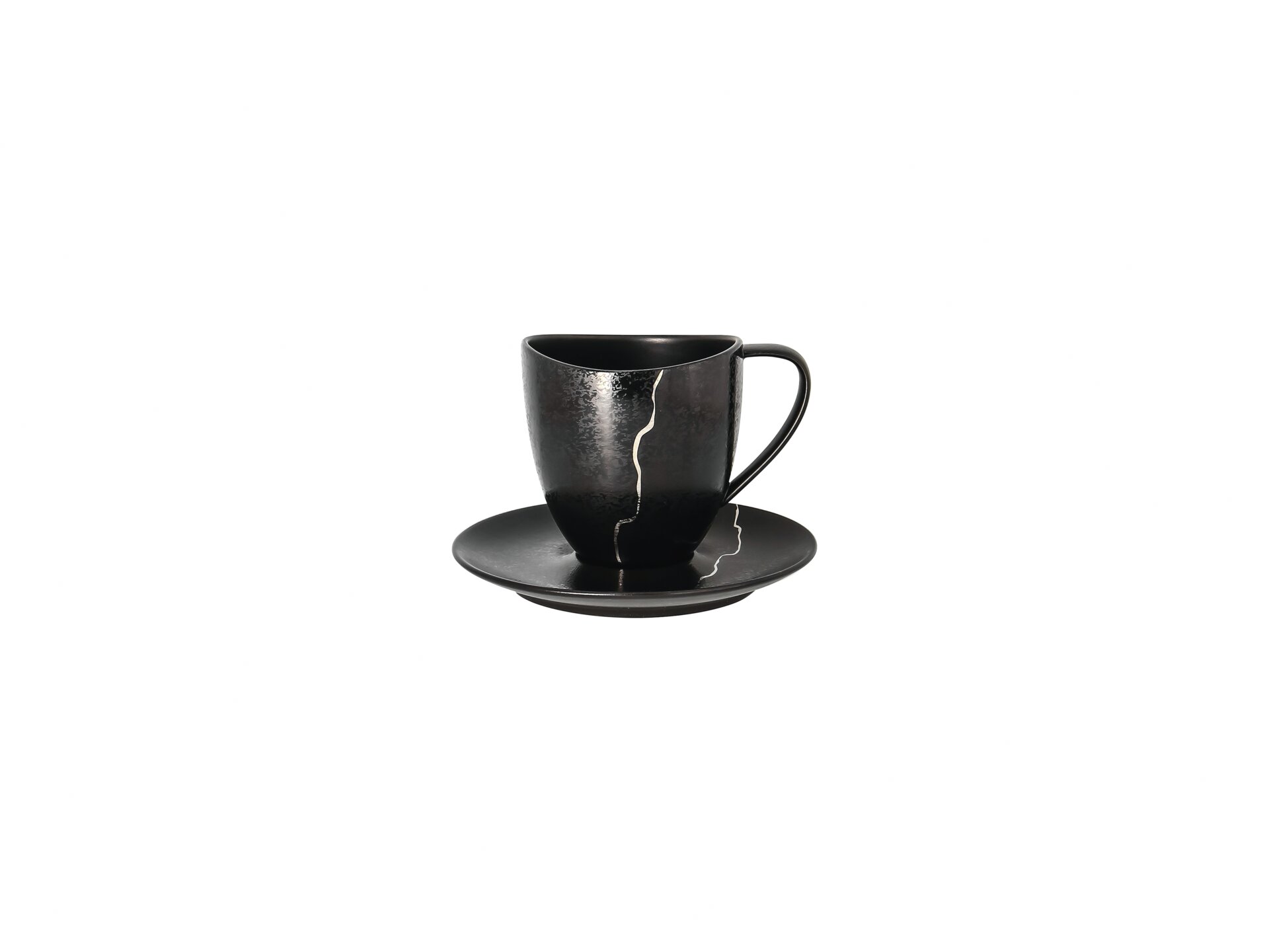 Frühstückstasse 0,30 l silber Karbon silber