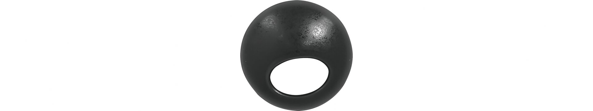 Deckel gewölbt ashore 85 mm schwarz
