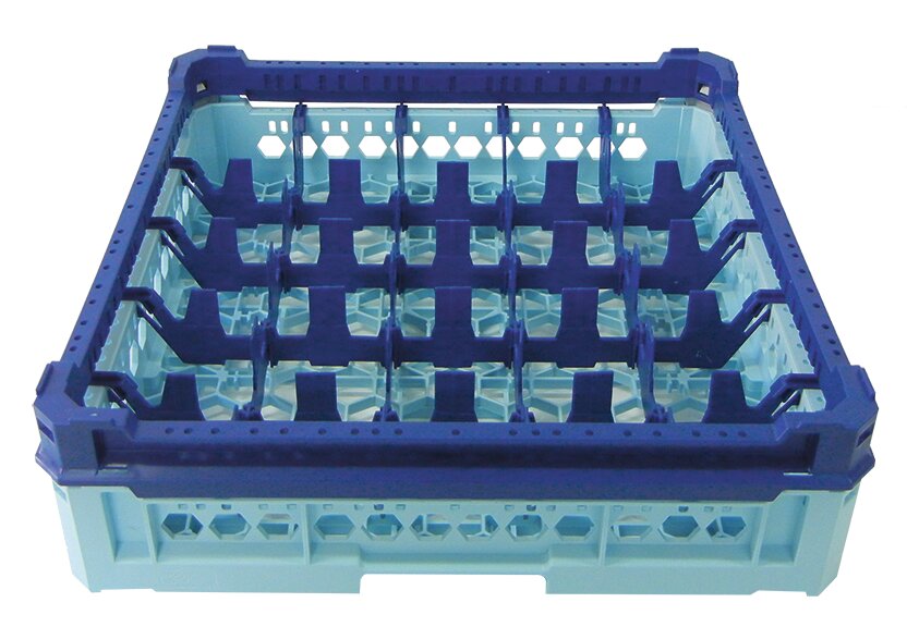 Gläserkorb 25 Fächer 88 x 88 mm Glashöhe max. 120 mm / 500 x 500 mm