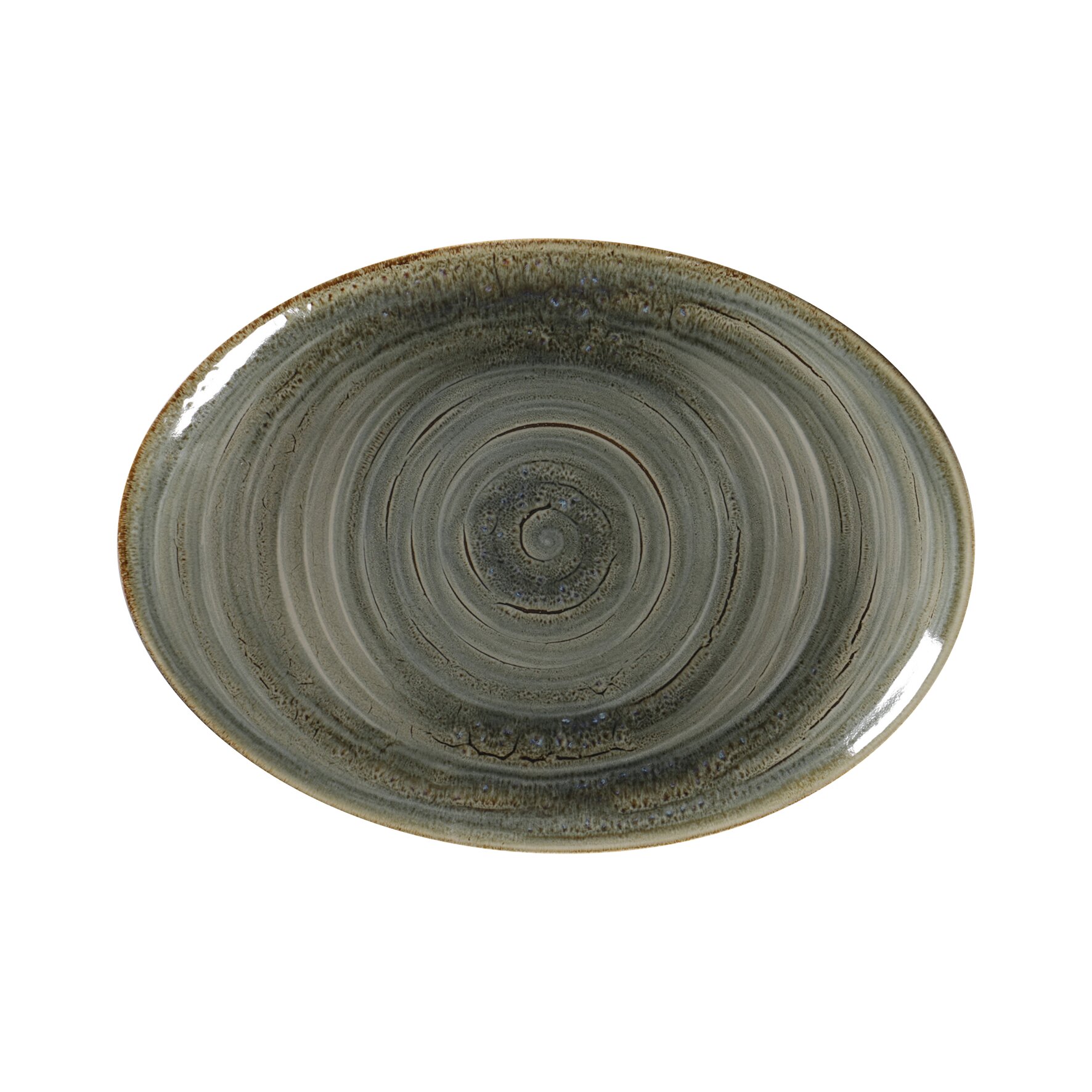 Platte oval 320 x 230 mm peridot green Spot Peridot Green