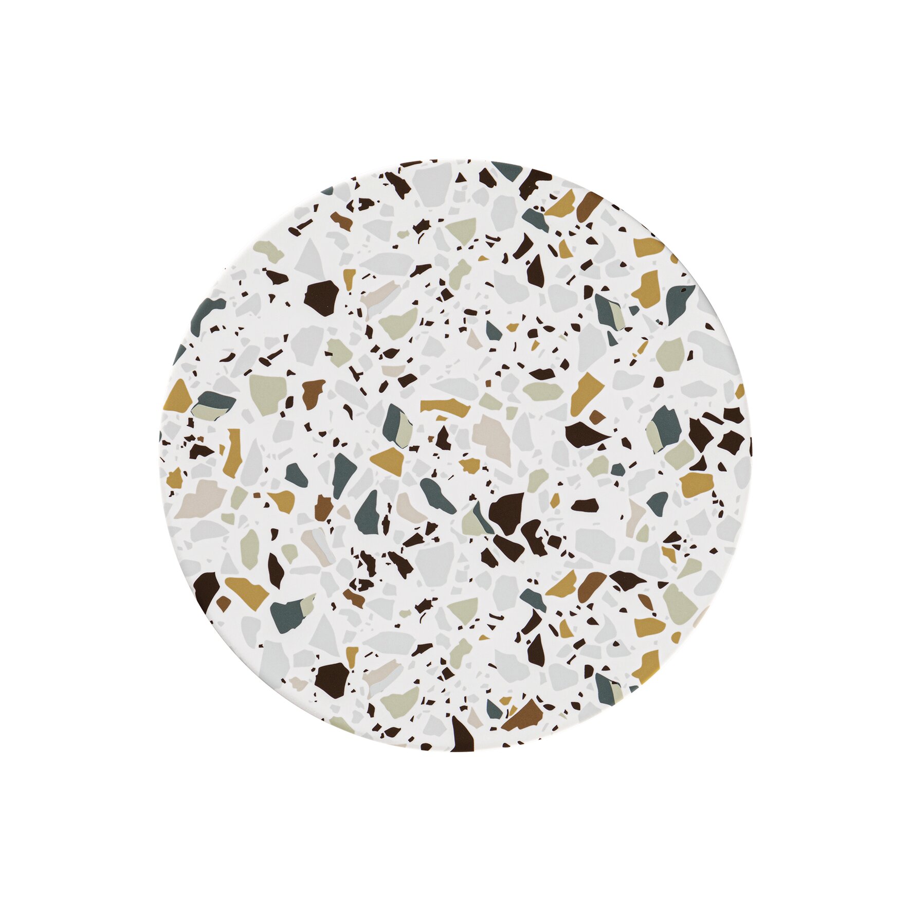 Teller flach rund 265 mm multicolour Kerrazzo