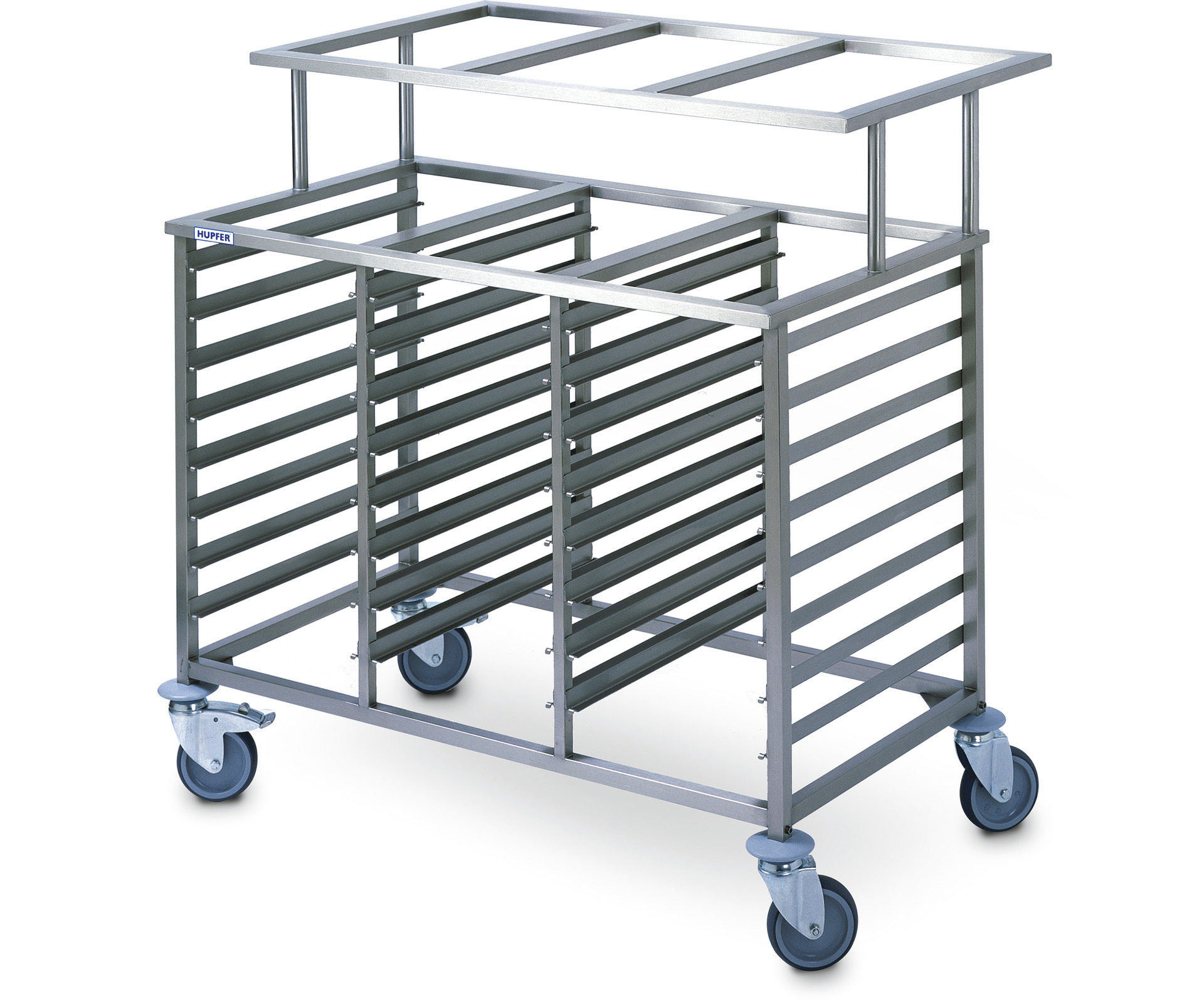 Speisenausgabewagen offen Aufsatz für 3 x GN 1/1-65 Edelstahl