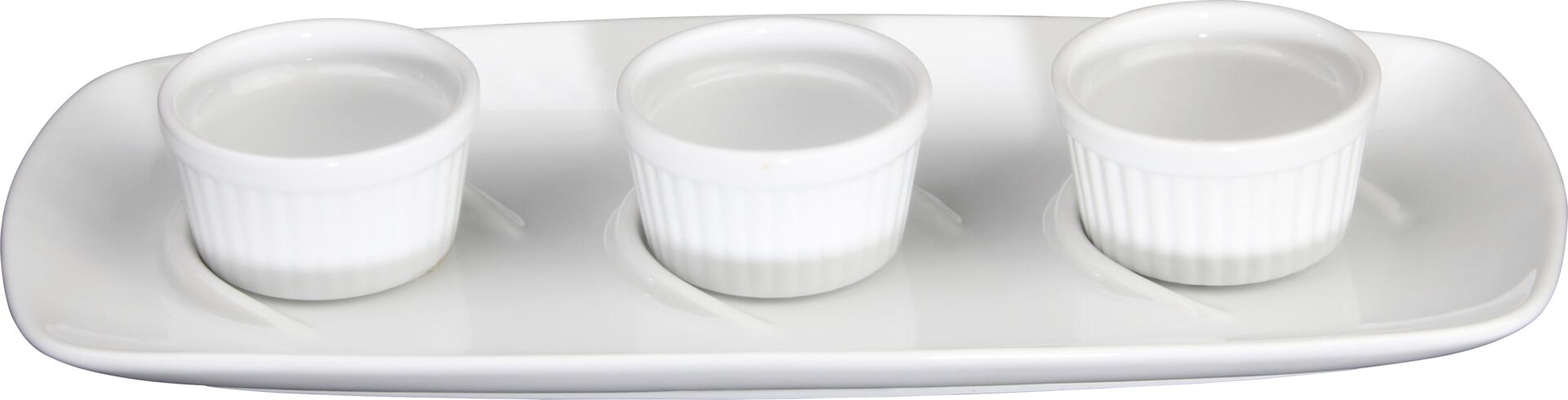 Porzellanserie "Fine Dining" Trägerplatte 29 x 14 cm