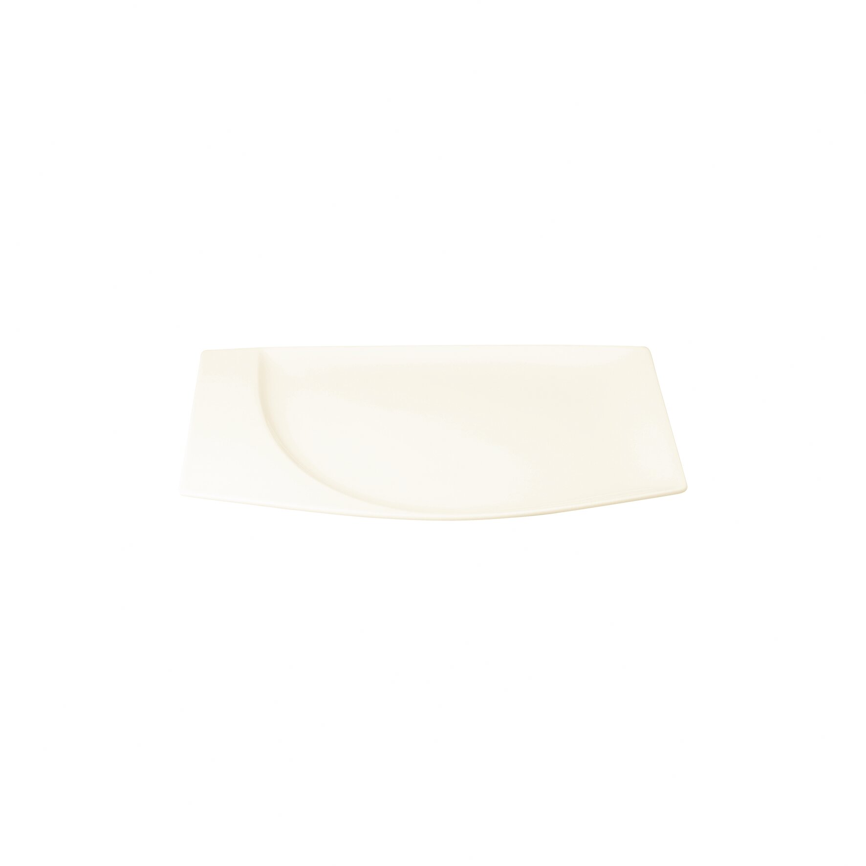 Teller flach rechteckig 320 x 209 mm creme Mazza