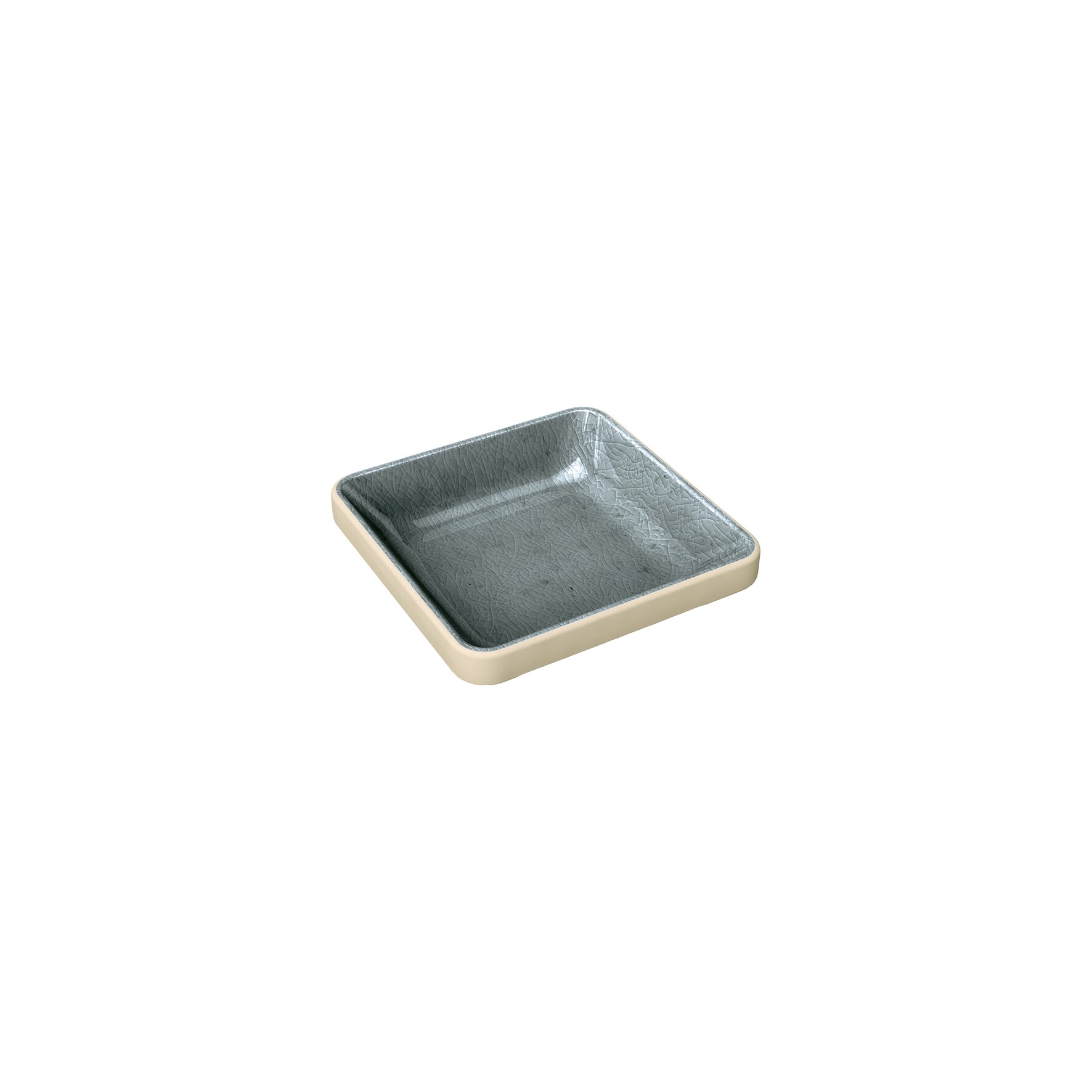 Schale flach eckig 90 x 90 mm / 0,08 l grau Nara grau