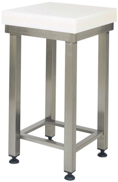 Hackblock Polyethylen mit Untergestell 500 x 500 x 880 mm