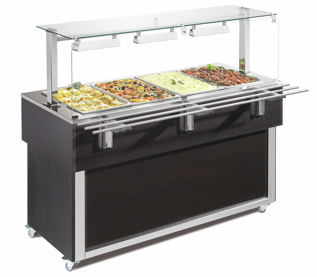 Ausgabe-Element Bain-Marie Wanne 1494 mm GN 4/1 Vollverkleidung Wenge Ausgabe-Element Bain-Marie Wanne 1494 mm GN 4/1 Vollverkleidung Wenge