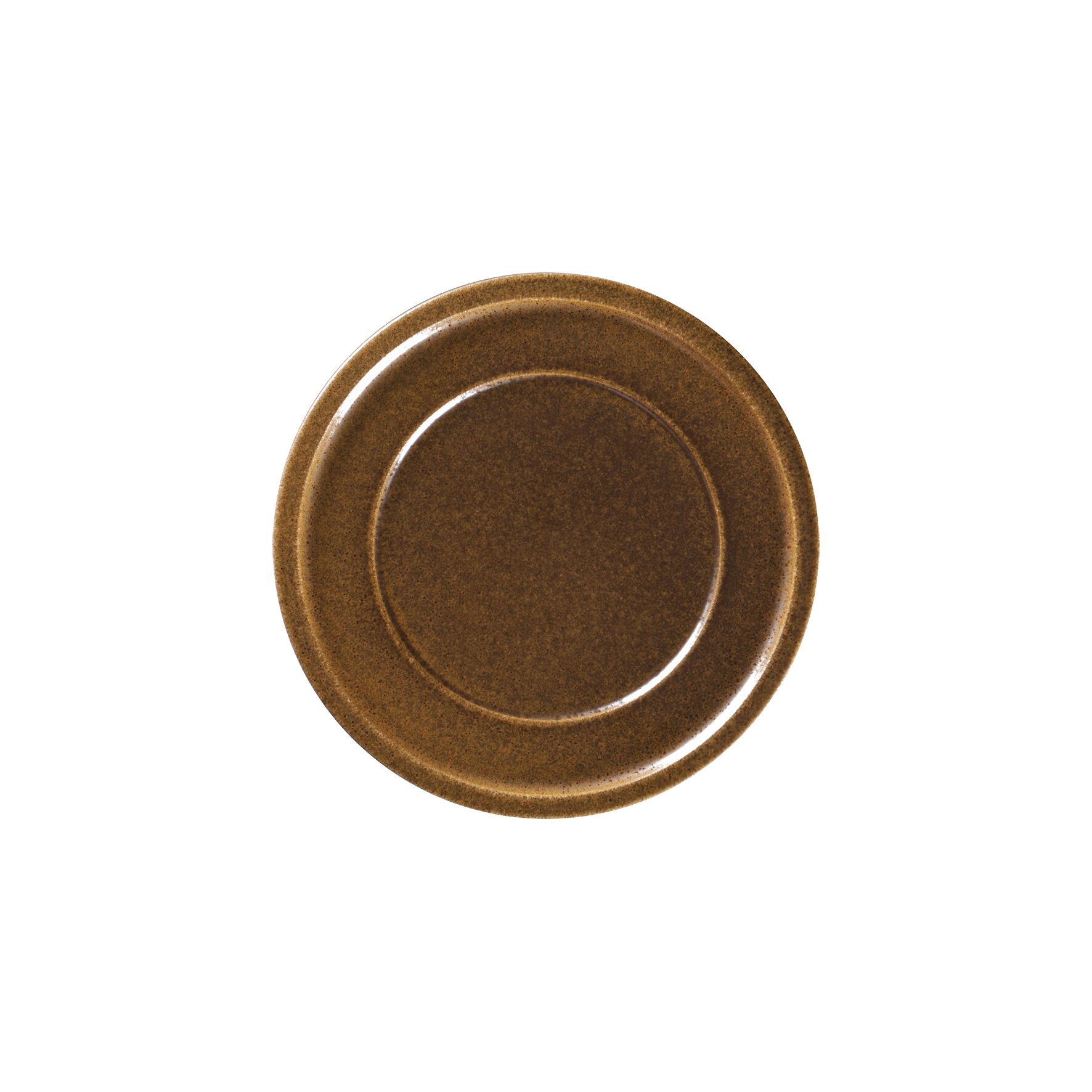 Teller flach mit Rand 202 mm rust brown Ease Rust Brown