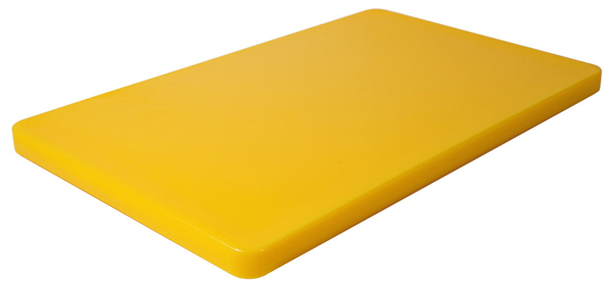 GN-Schneidbrett HACCP GN 1/1 530 x 325 x 25 mm mit Füßchen / gelb