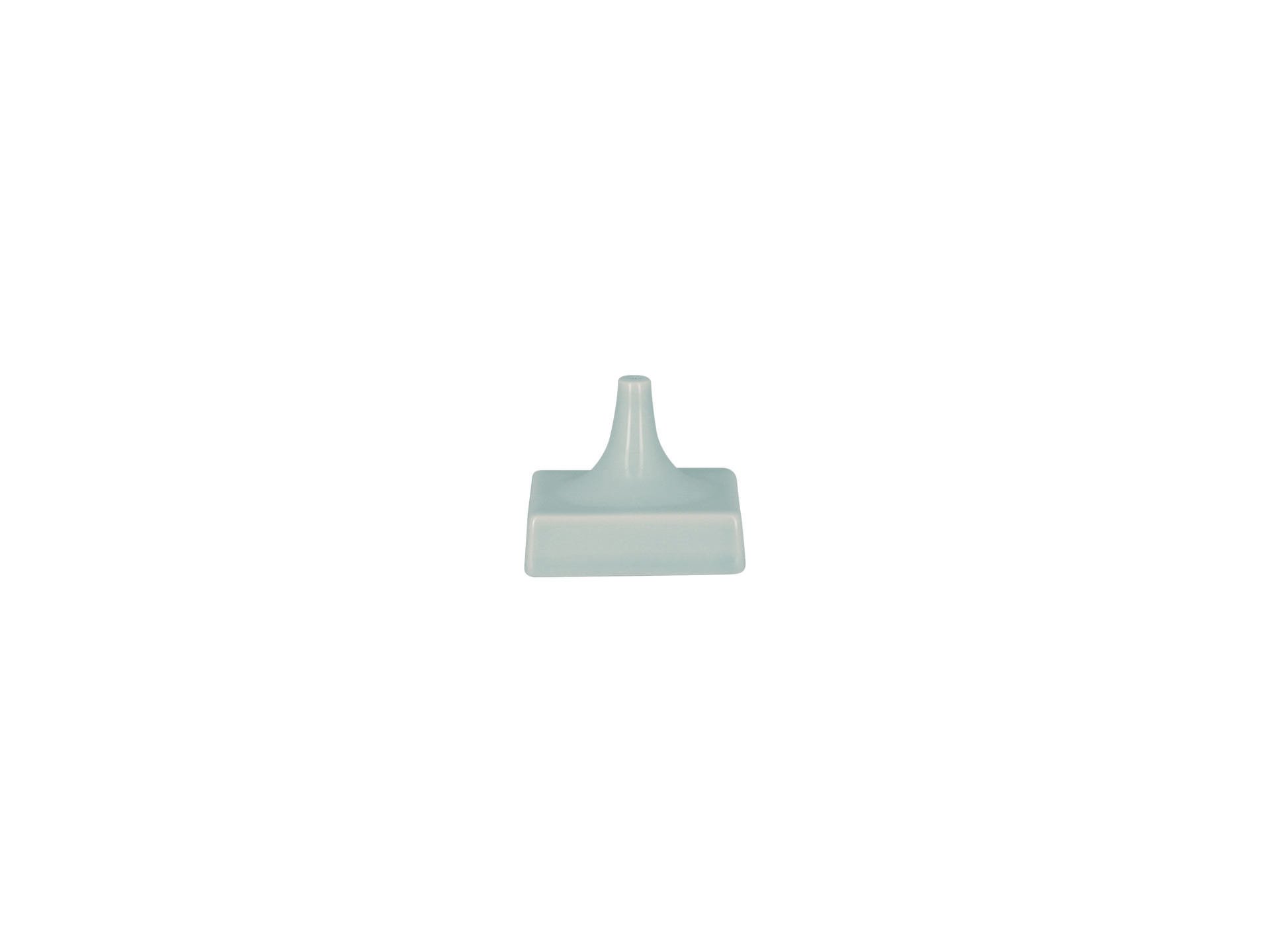Porzellanbasis quadratisch mit 1 Loch 70 x 70 mm türkis