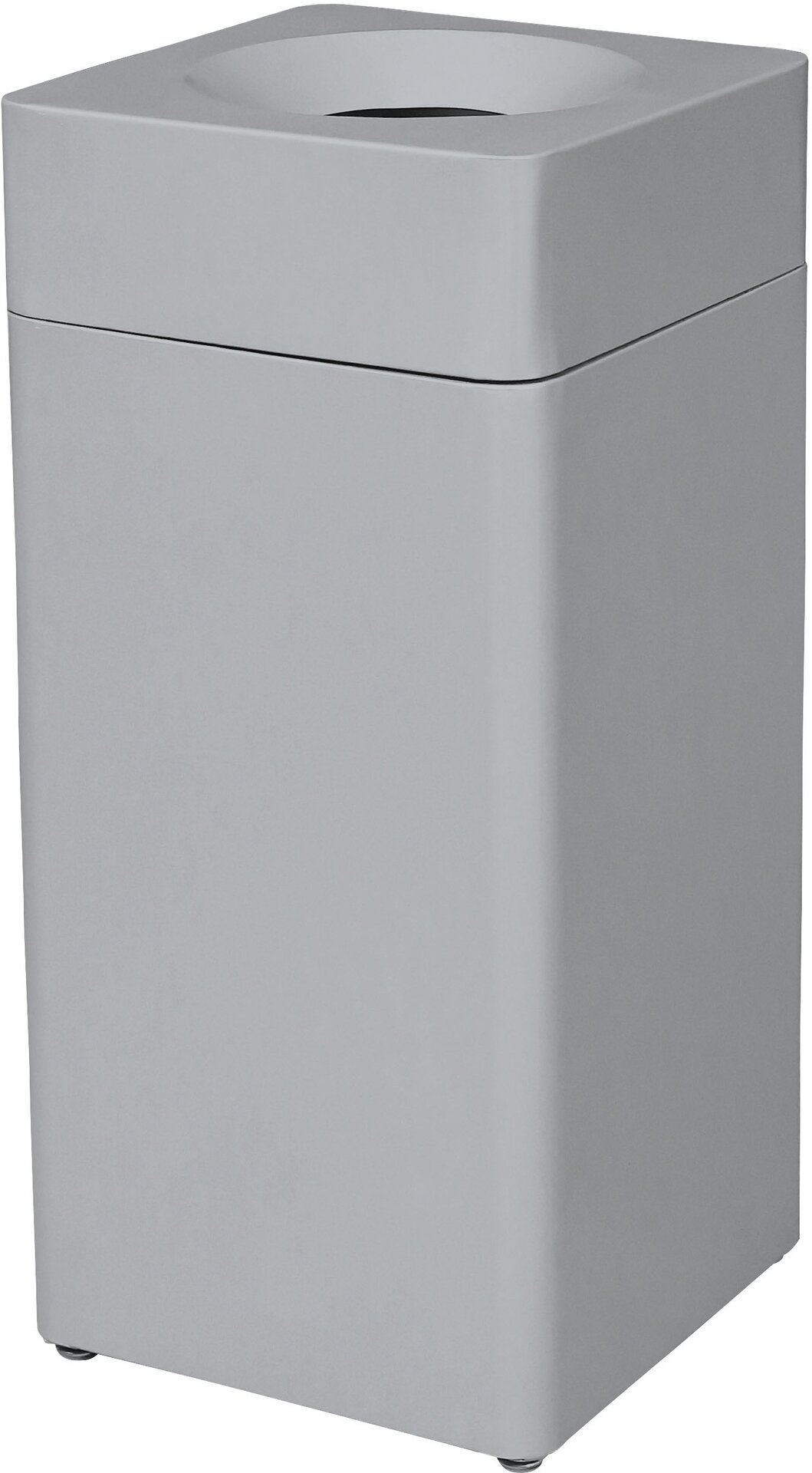 Selbstlöschender Abfalleimer 40 l, quadratisch,,grau