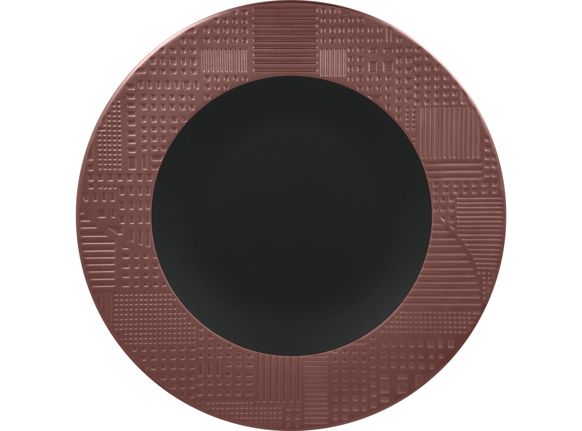 Teller flach 320 mm schwarz / bronze