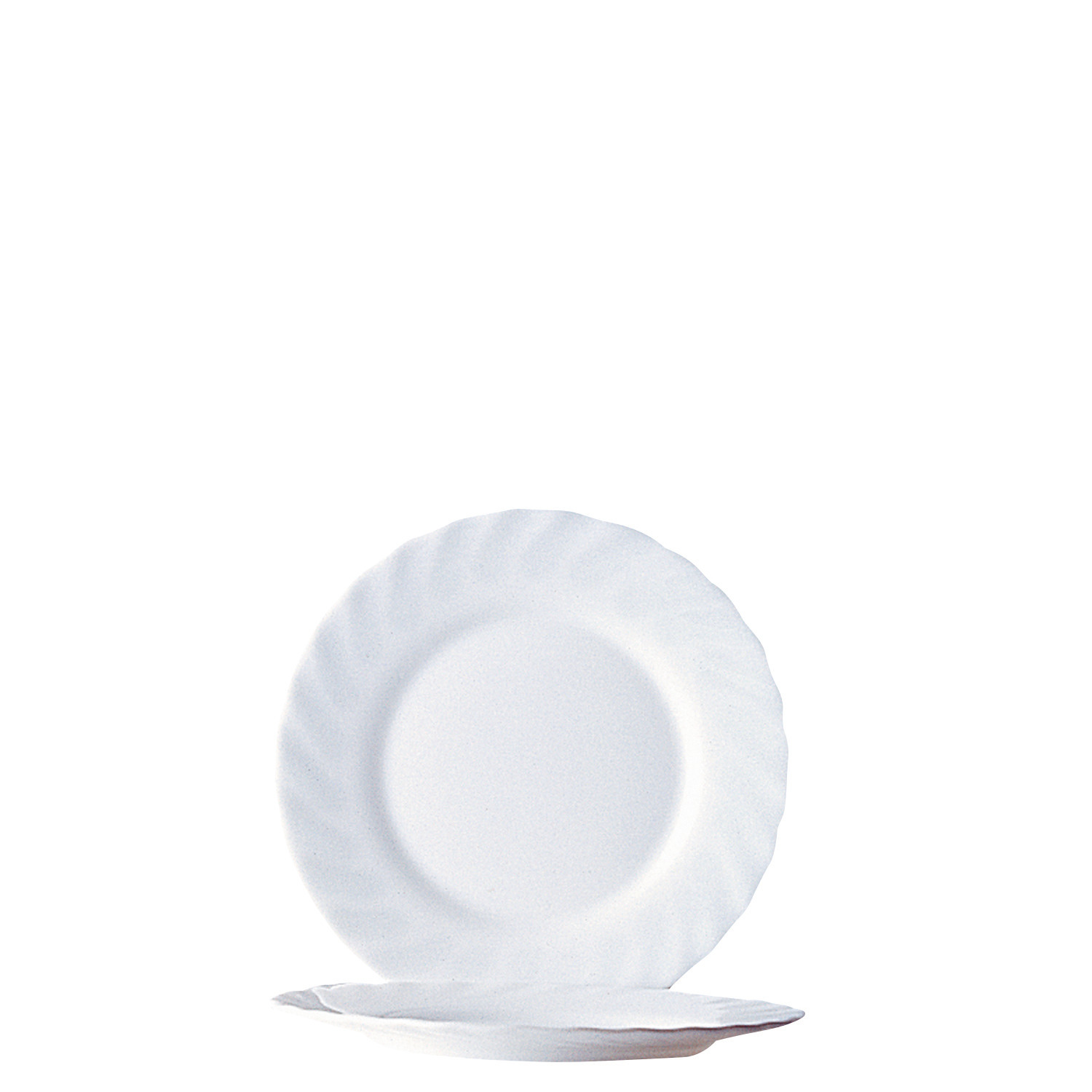 Dessertteller flach 195 mm uni weiß