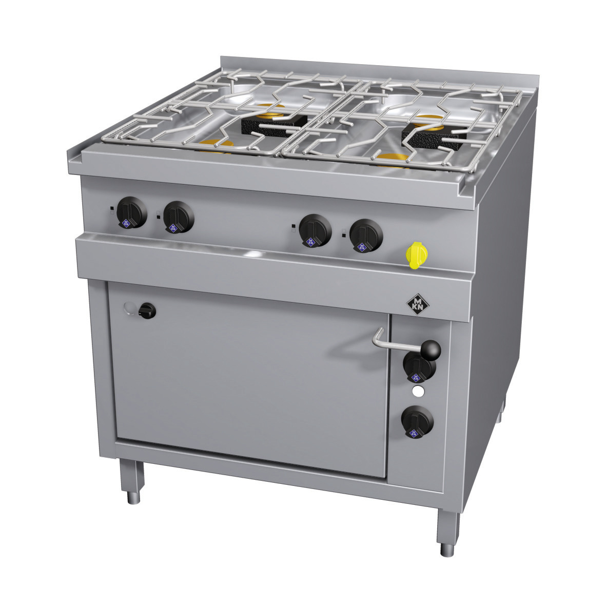 Gas-Herd 4-flammig mit Elektrobackofen GN 2/1 Optima 850