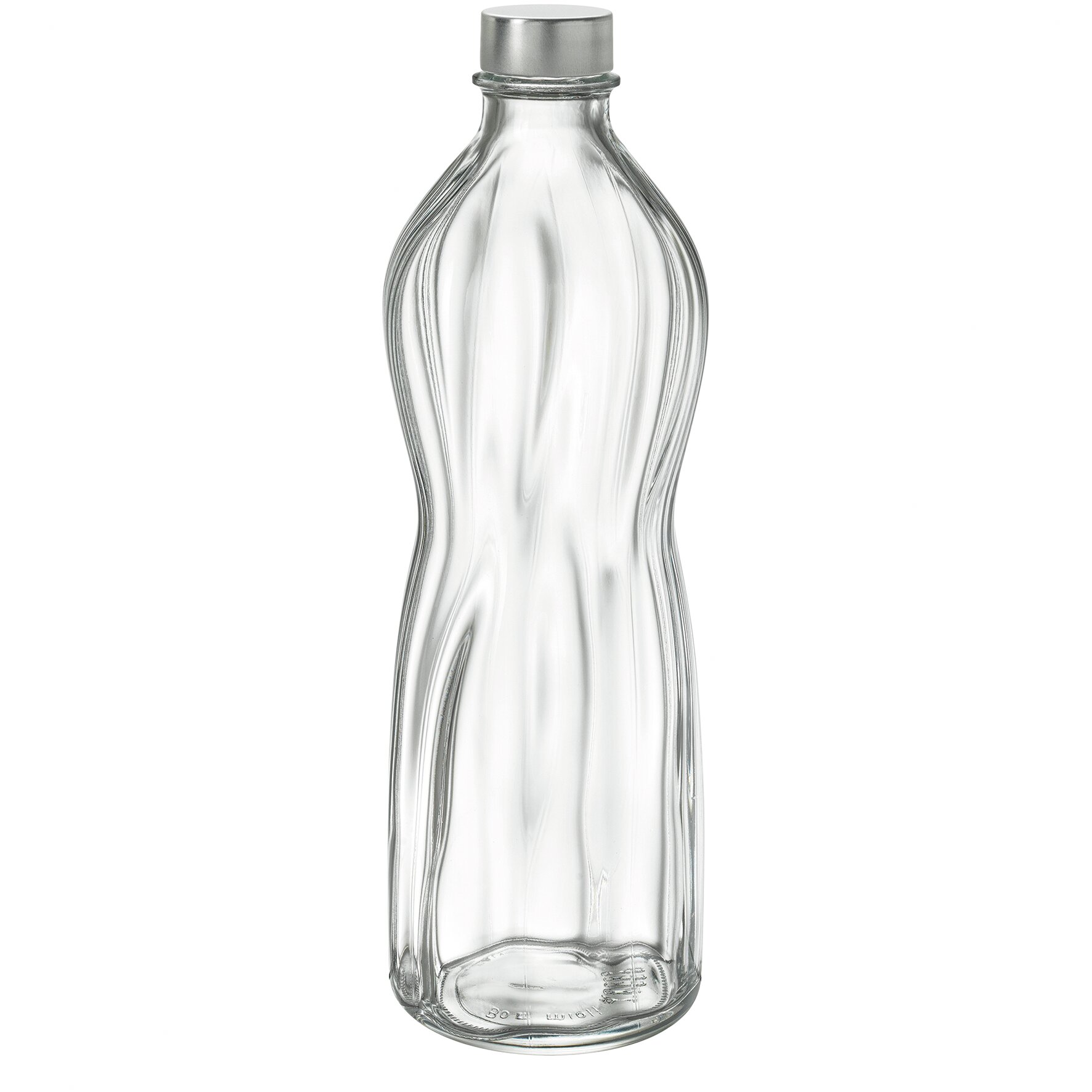 Flasche 90 mm / 1,00 l mit Metallschraubverschluss Aqua