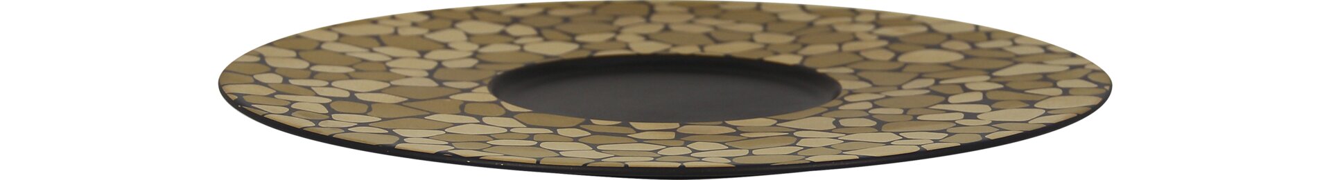 Gourmetteller flach 290 mm schwarz / gold