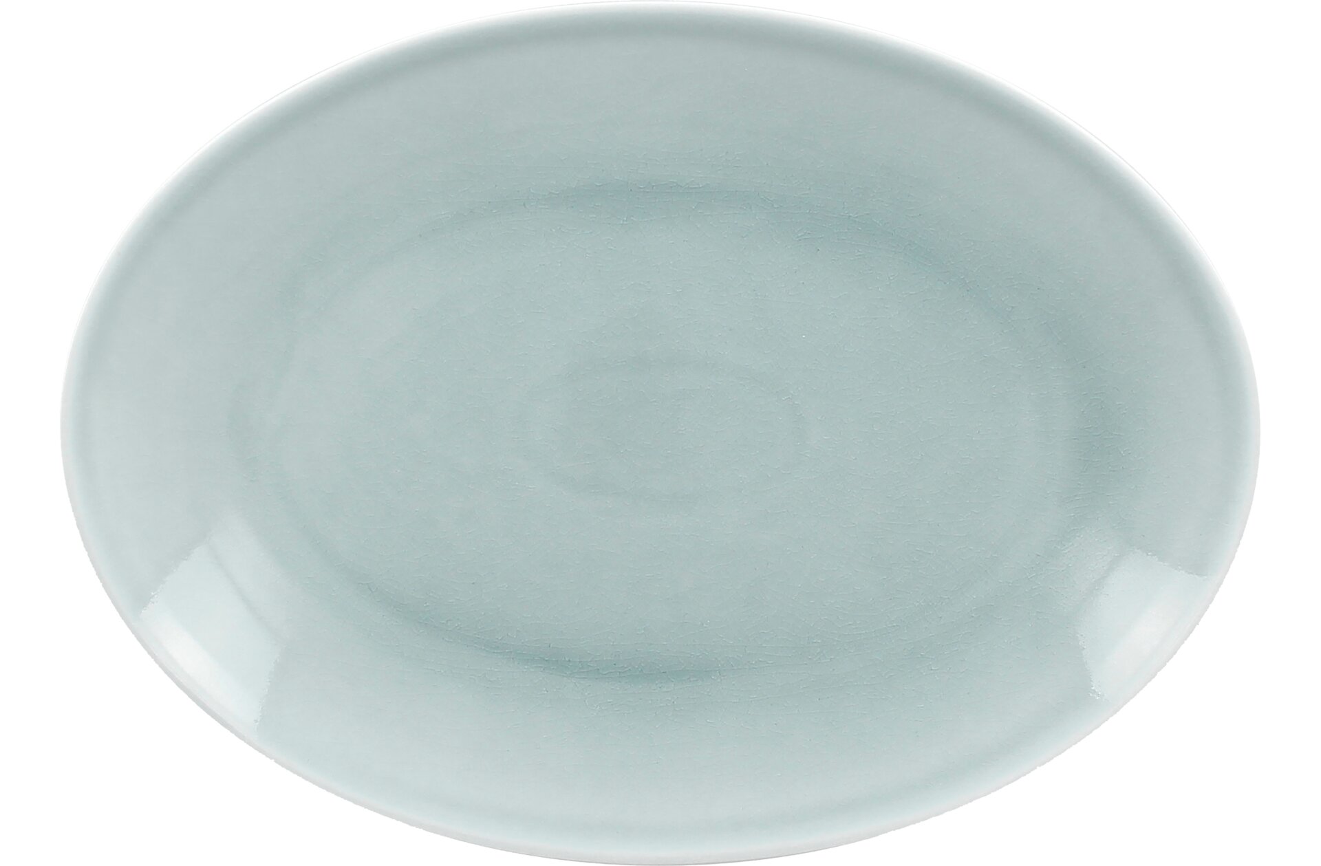 Platte oval 320 x 230 mm plain-blue Vintage