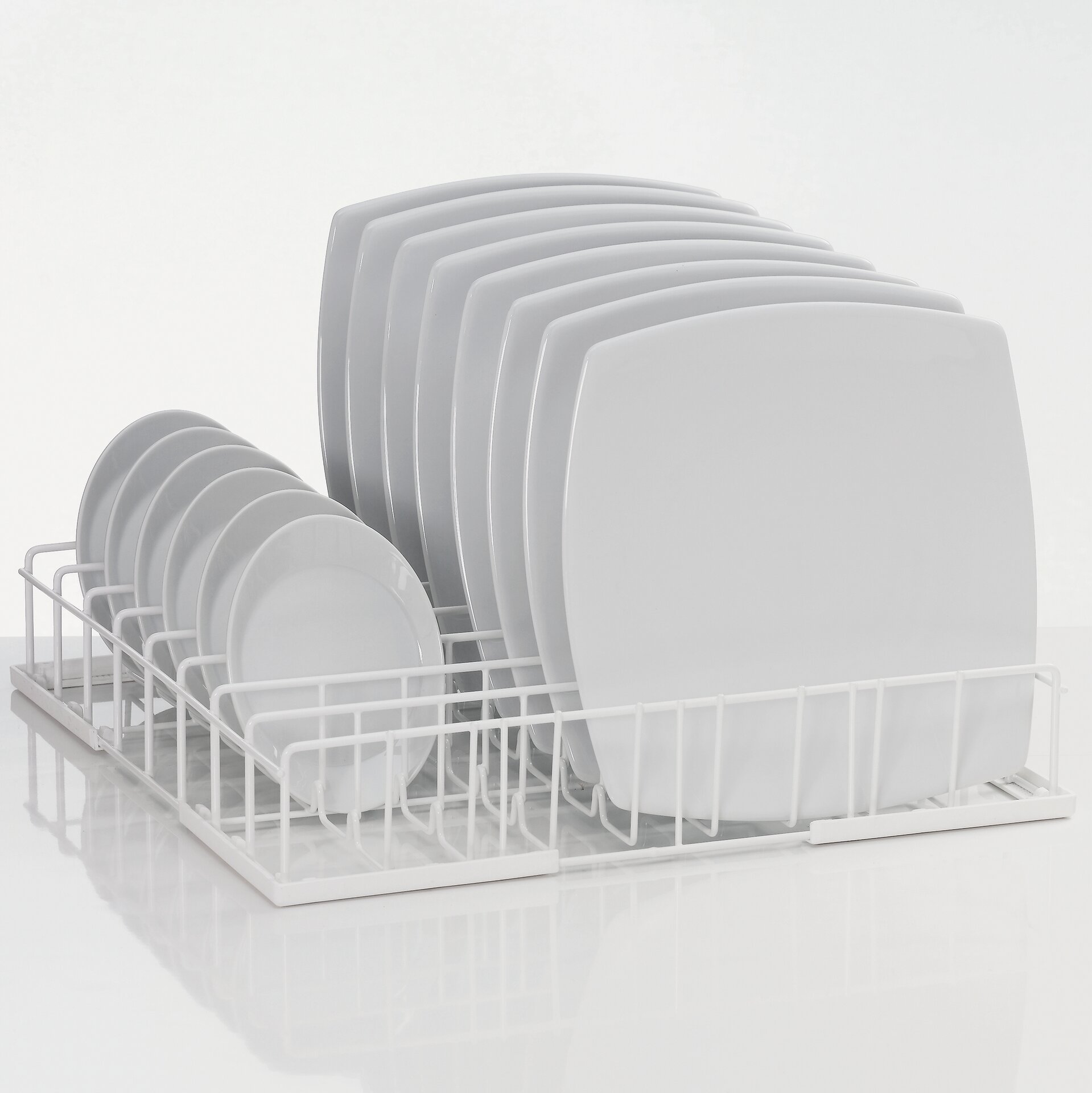 Tellerkorb Drahtgitter Größe L /  8 Reihen / 500 x 500 x 92 mm