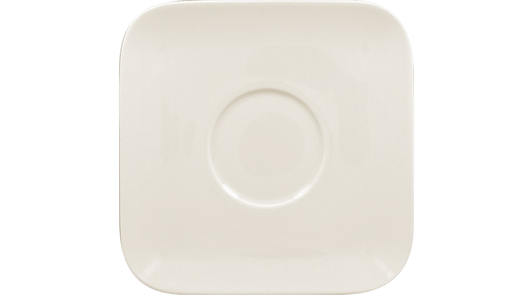 Platte quadratisch 180 x 180 mm mit 1 Ring plain-white Aurea