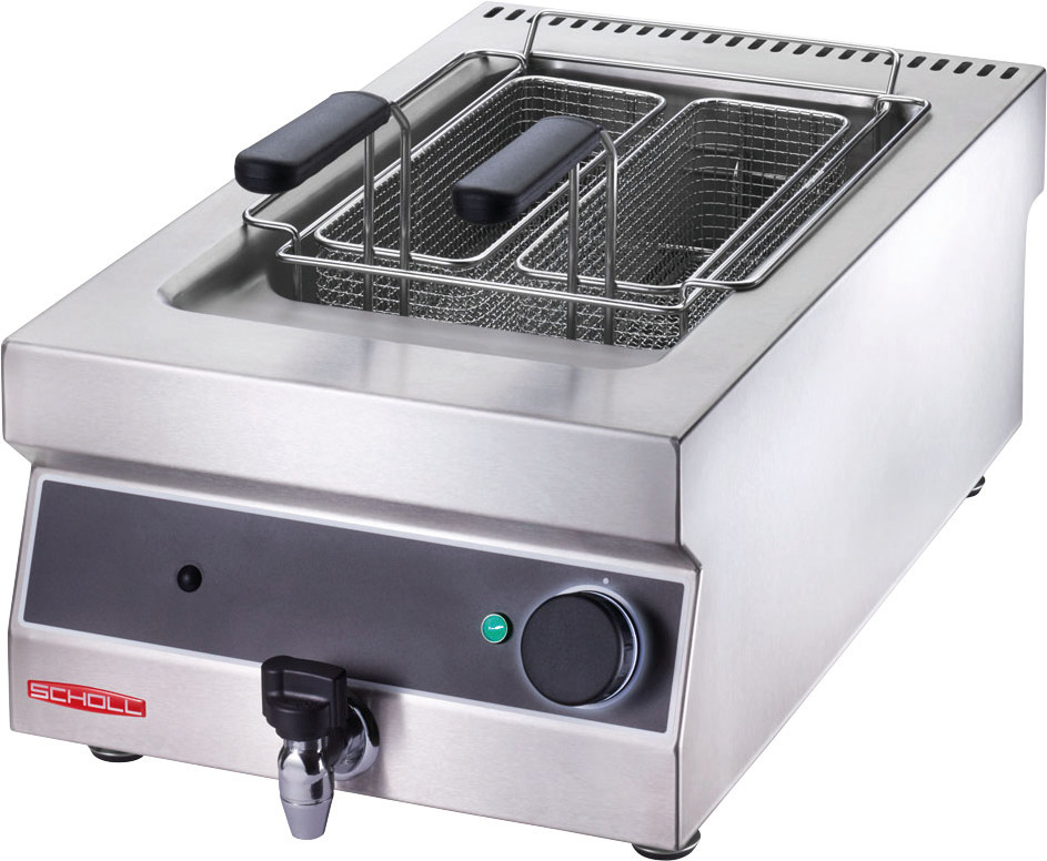 Elektro-Fritteuse 1 x 9,00 l / 7,20 kW / inkl. 2 Körbe / Auftischgerät