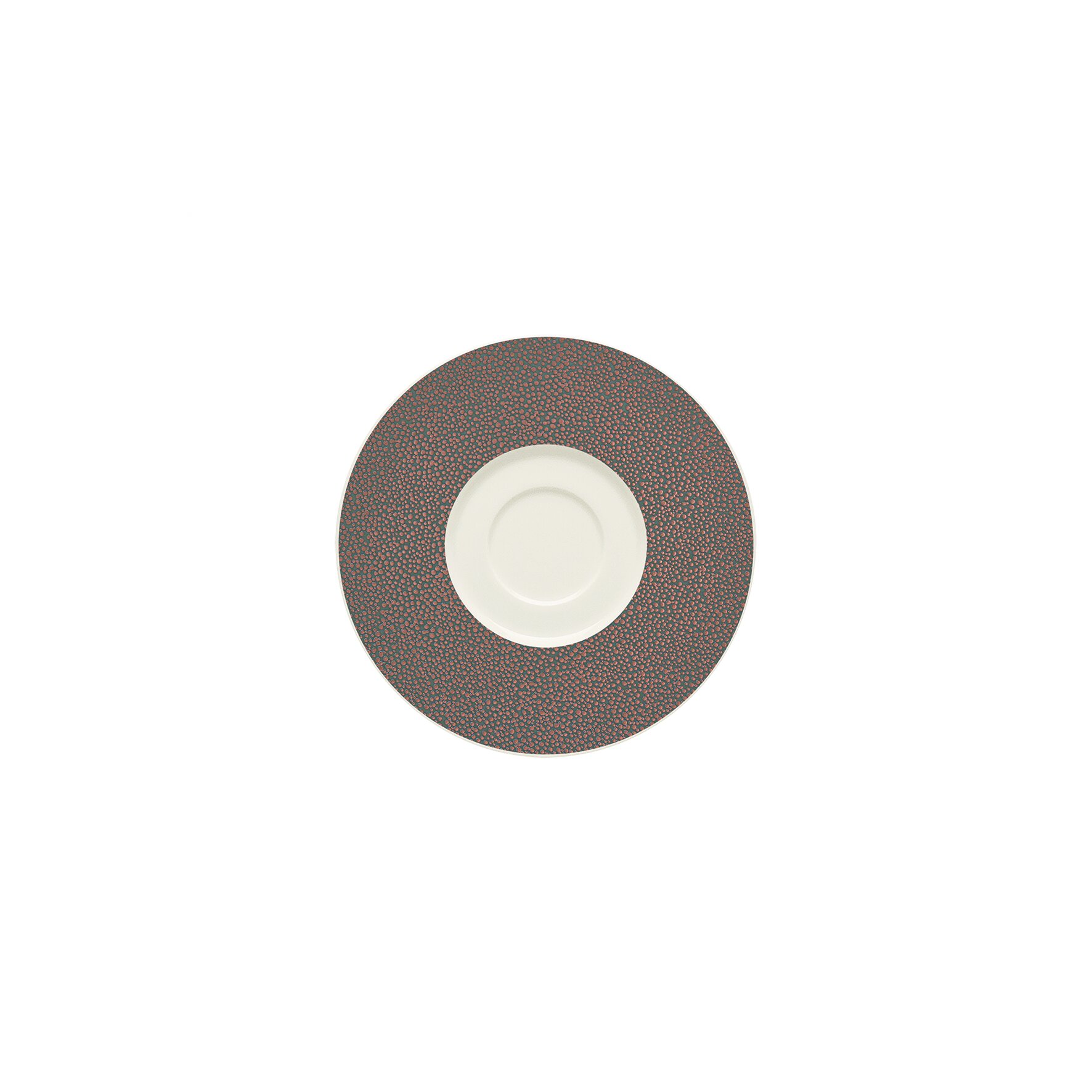 Untertasse rund mit Doppelspiegel 163 mm metallic gold