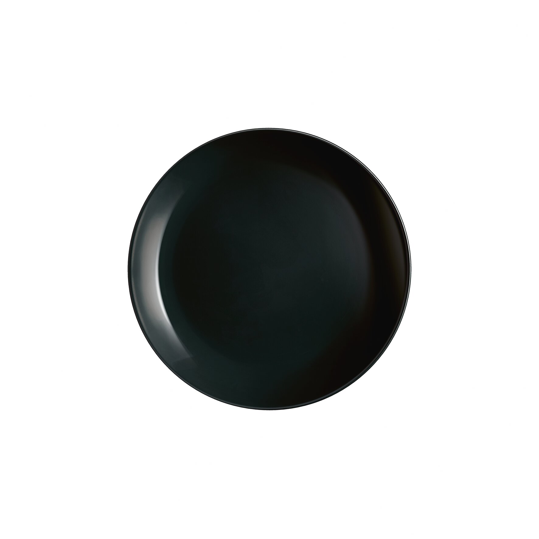 Coupteller flach 190 mm uni schwarz