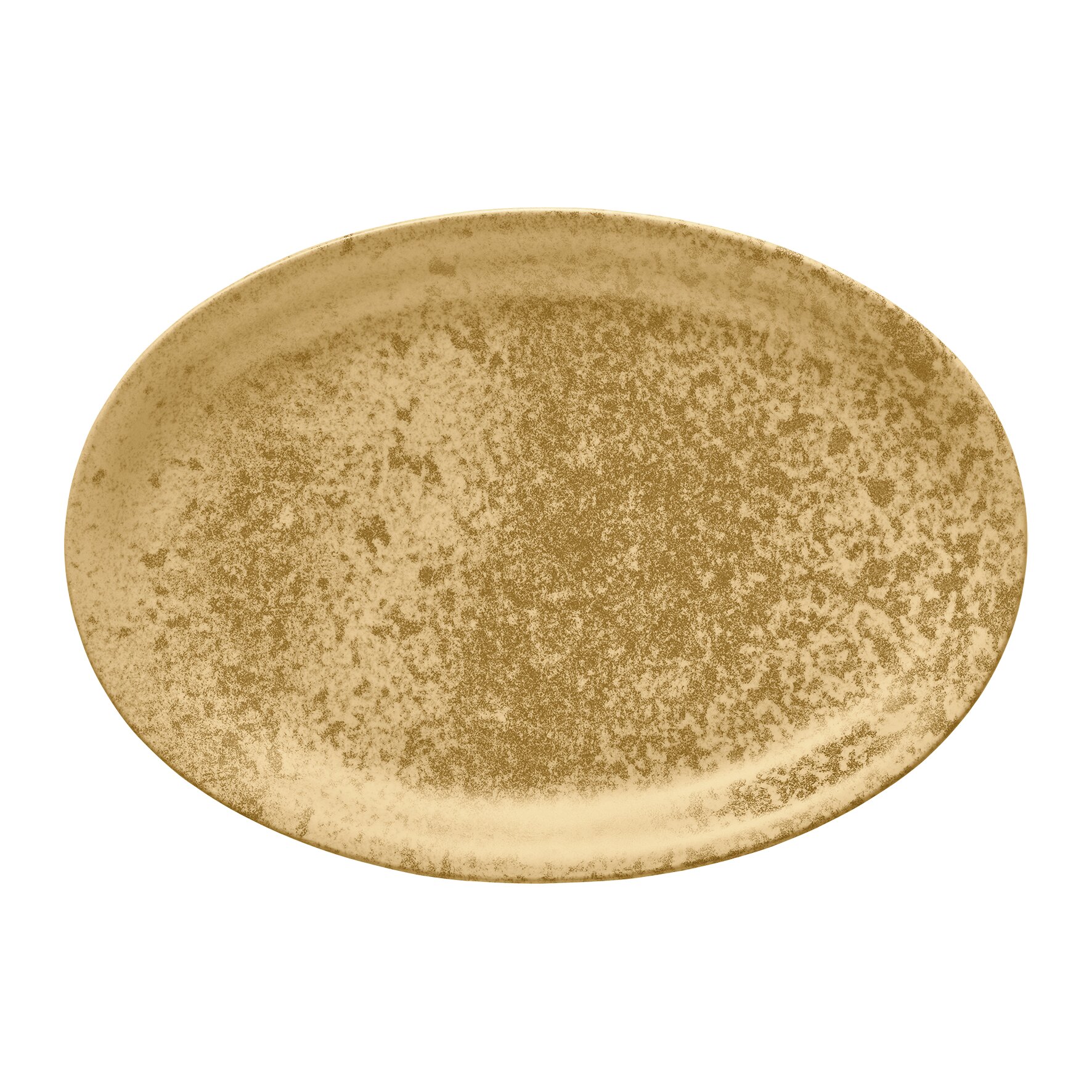Platte oval 372 x 265 mm dark yellow