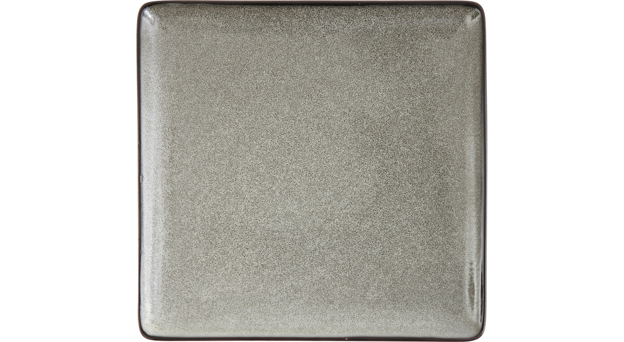 Coupeteller flach eckig 225 mm grau Ston grau/grey